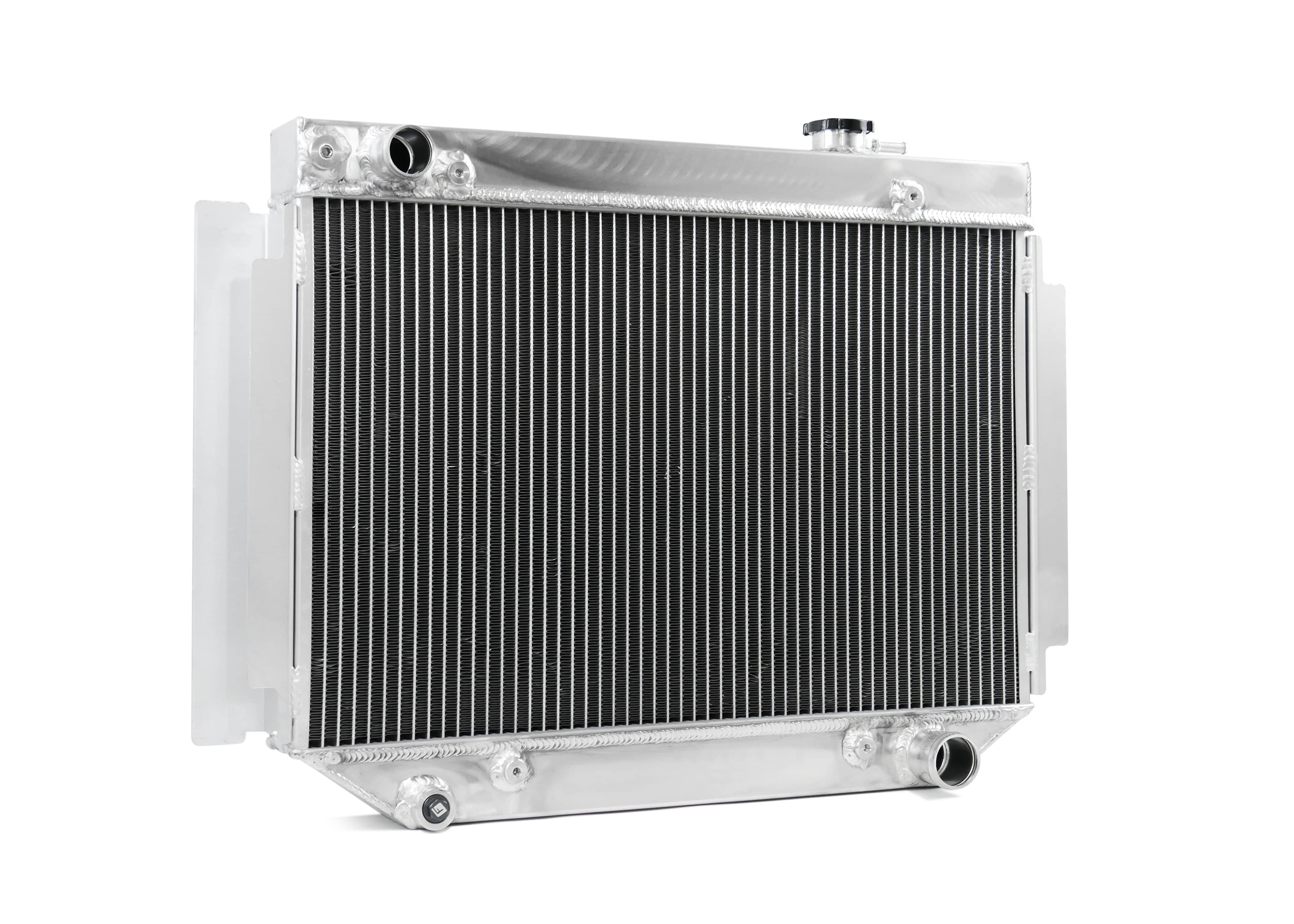 Fenix Cooling Performance Radiator Polished Holden Torana LC / LJ 6Cyl 1969-1974 [NARROW - Top Pipe Left / Bottom Pipe Right] | Performance Radiator SR