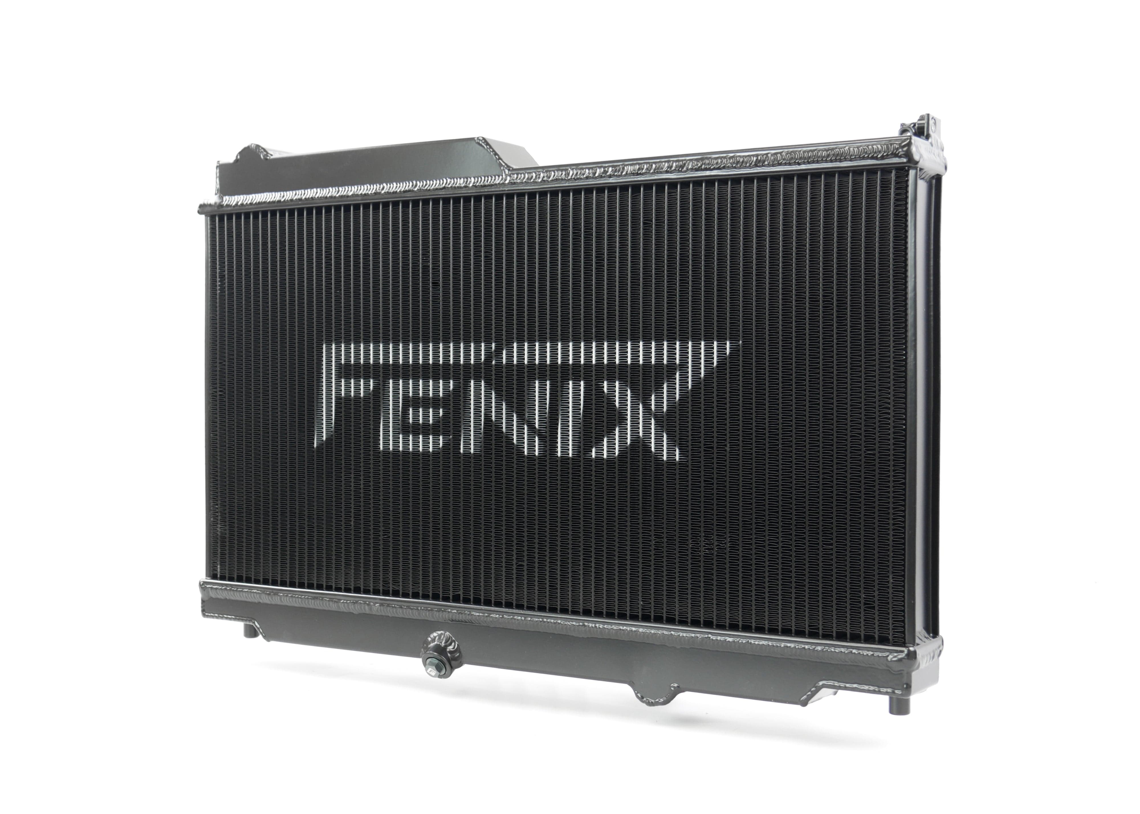 Fenix Cooling Performance Radiator Polished / Pro Series [Single Pass] / With x2 Fenix 12" 120W Mazda RX7 FD3S 13B 1992-2002 SR