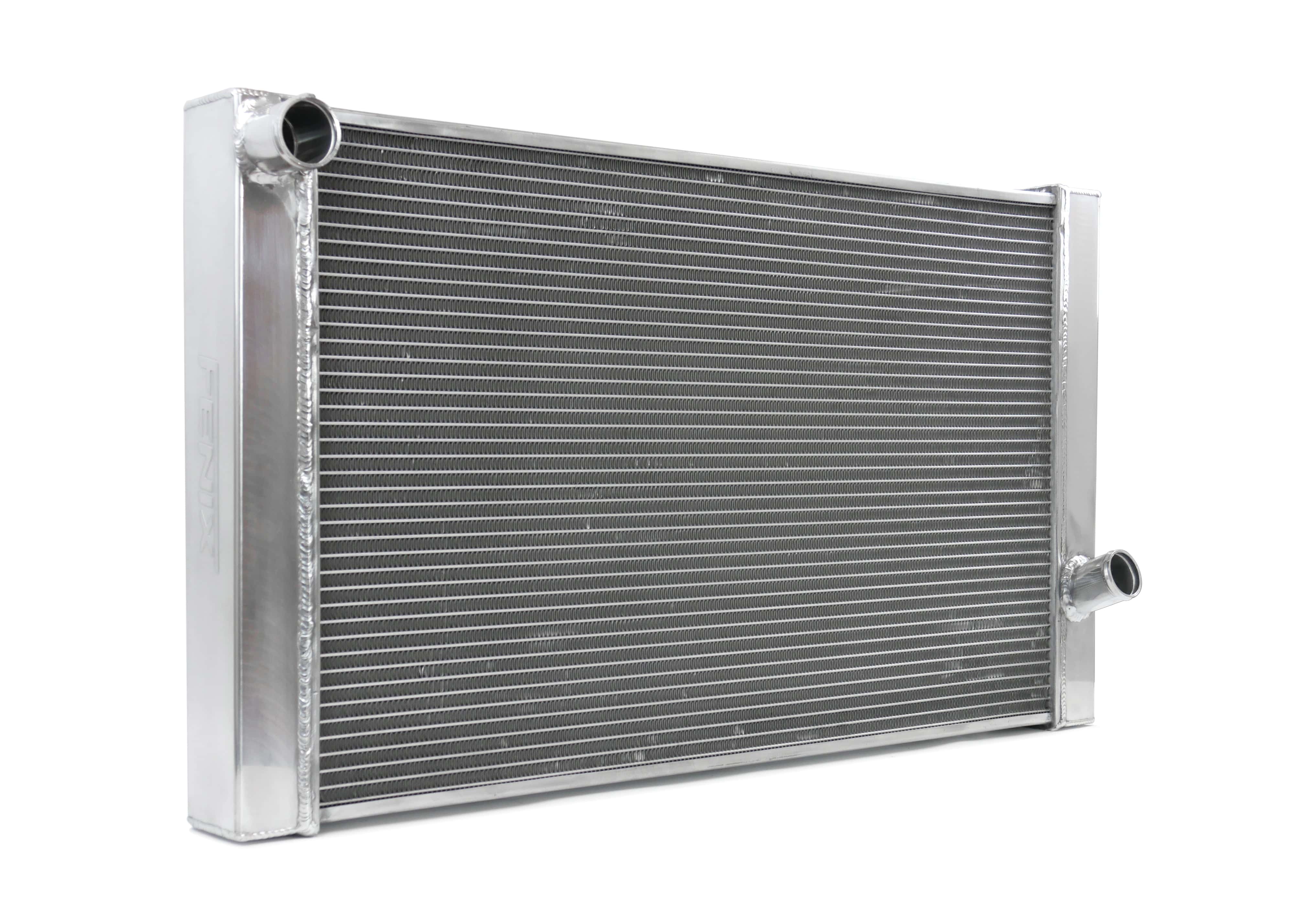 Fenix Cooling Performance Radiator Polished [Special Order] Universal Performance Radiator - Top Outlet Pipe Left / Bottom Outlet Pipe Right. SR
