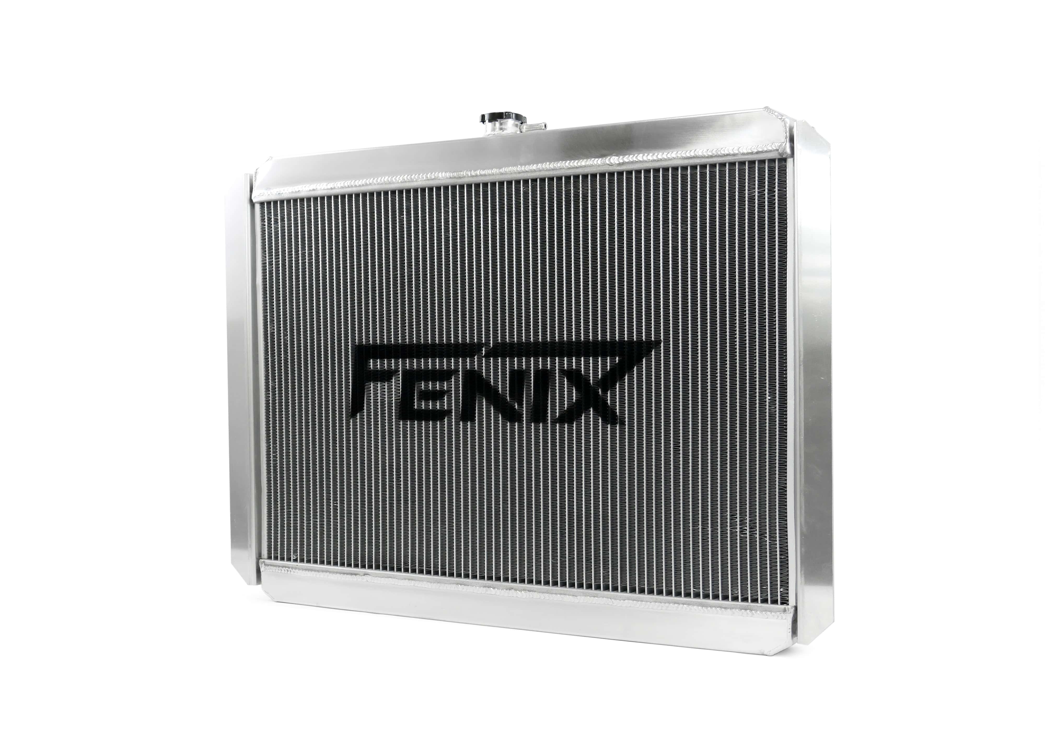 Fenix Cooling Performance Radiator Polished Top Tank [Special Order] Universal Large Radiator - Top Outlet Pipe Left / Bottom Outlet Pipe Right. SR