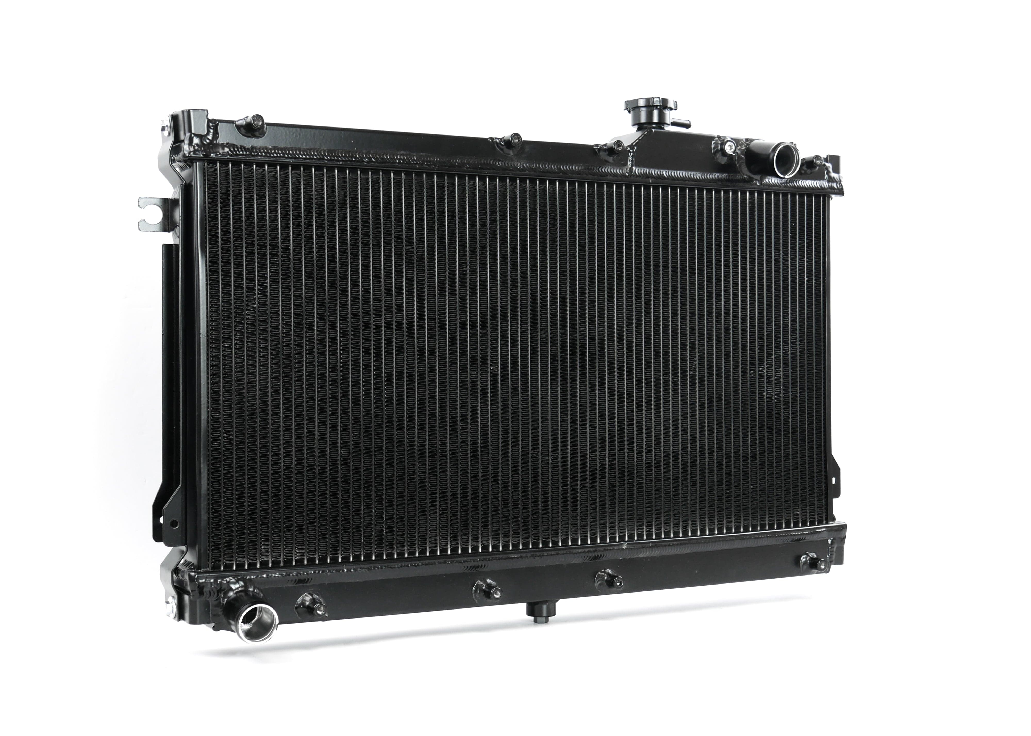 Fenix Cooling Performance Radiator Polished Top Tank [Special Order] / With x2 Fenix 12" 120W Mazda MX-5 / Miata NA B6ZE & BP 1989-1997 | Performance Radiator SR