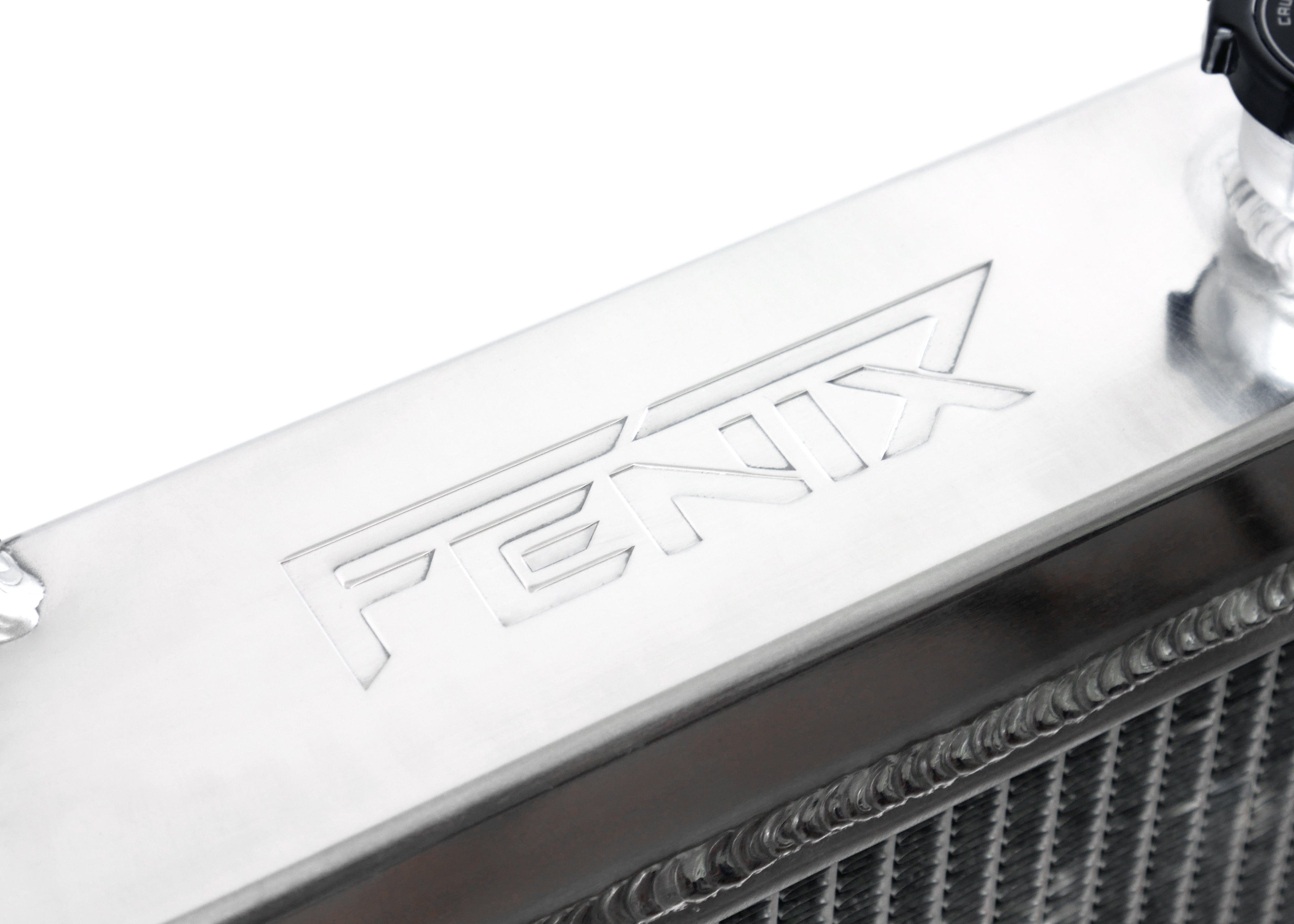 Fenix Cooling Performance Radiator Polished / With [SPAL 14" 1310CFM] - RB ONLY Nissan Silvia S14 / S15 with RB & JZ 1993-2002 [Tucked] SR