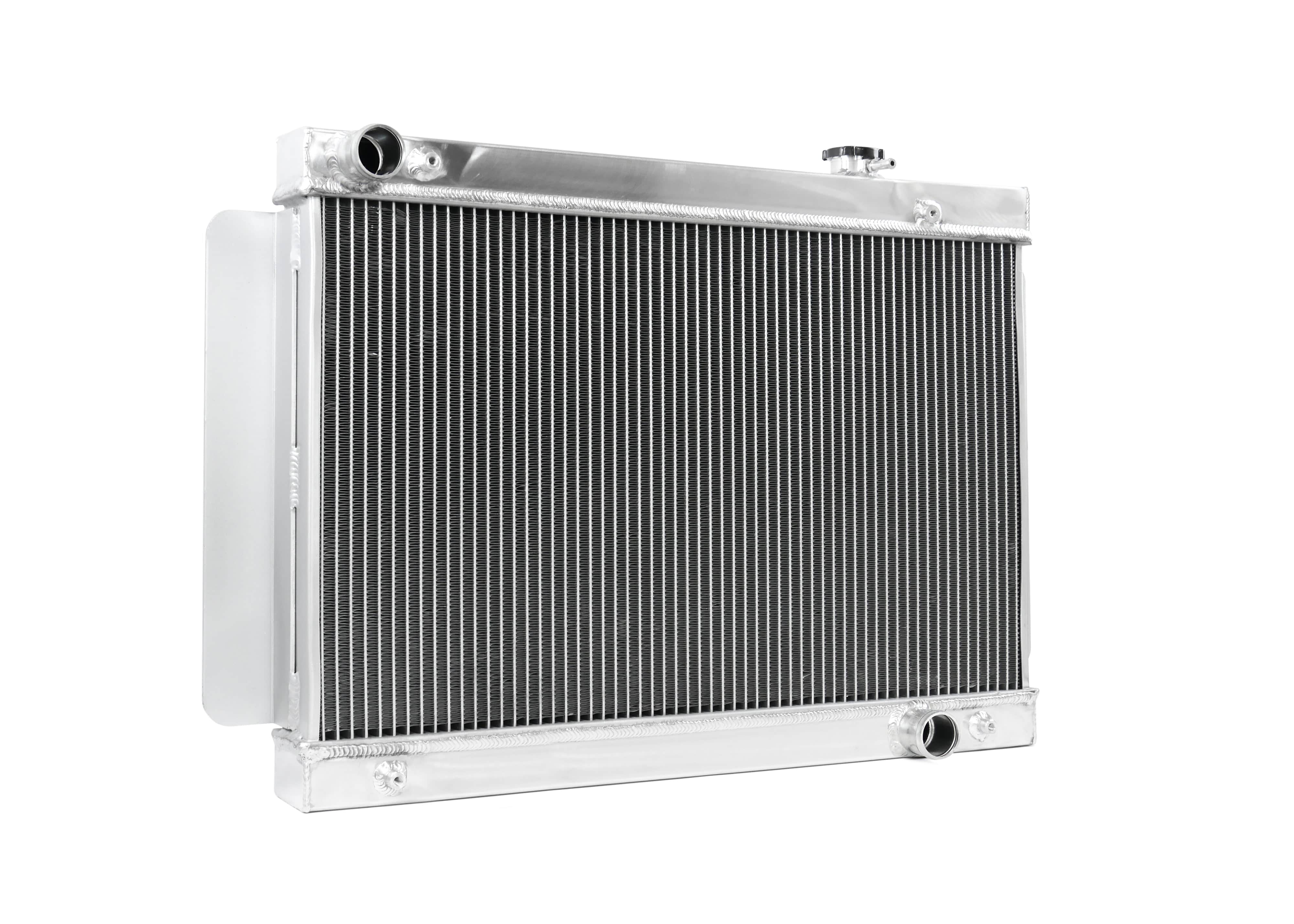 Fenix Cooling Performance Radiator Polished / Without Holden HQ & Torana 1967-1980 [WIDE - Top Pipe Left / Bottom Pipe Right] SR