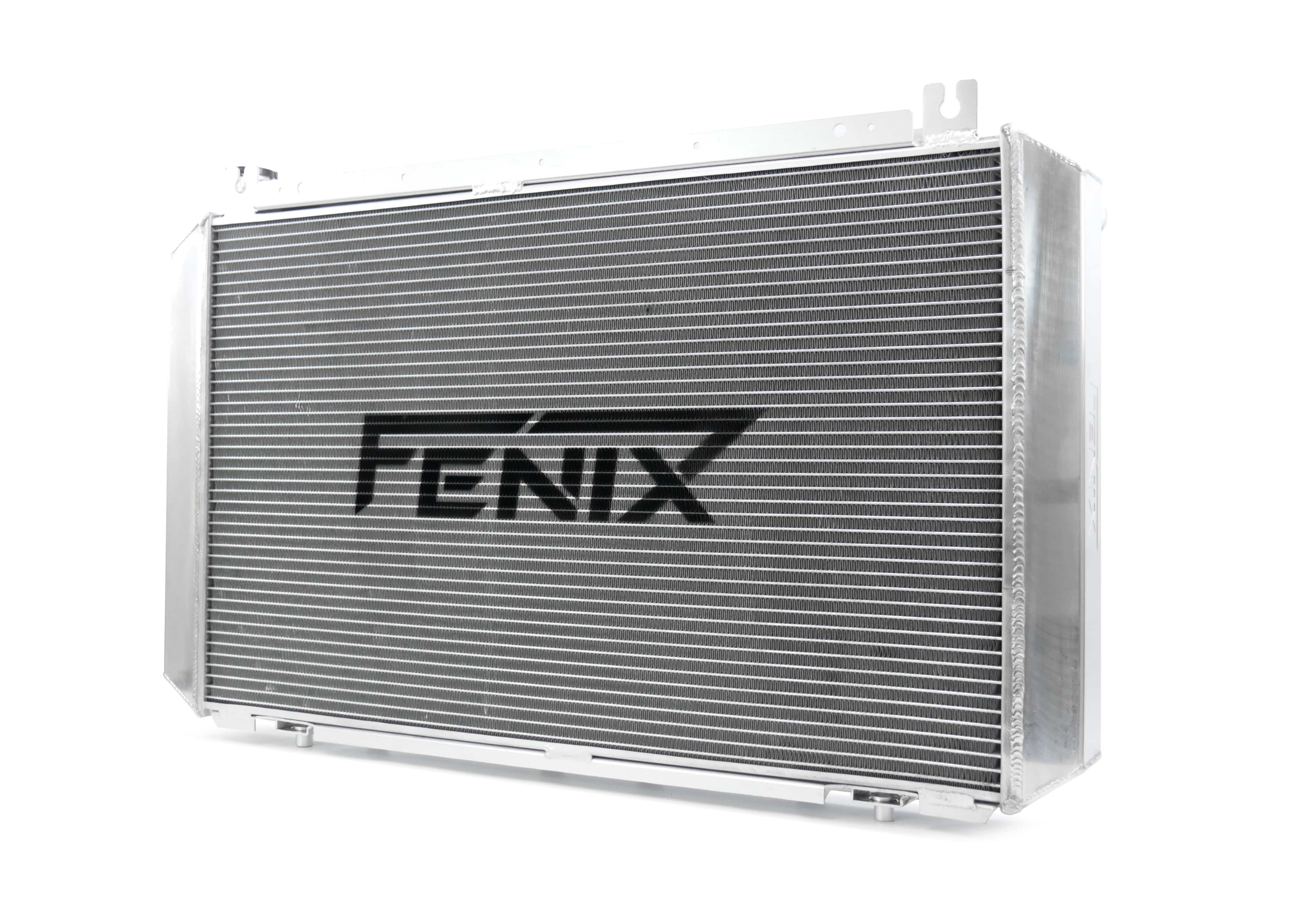 Fenix Cooling Performance Radiator Polished / Without Universal Performance Radiator - Top Outlet Pipe Left / Bottom Outlet Pipe Right. SR