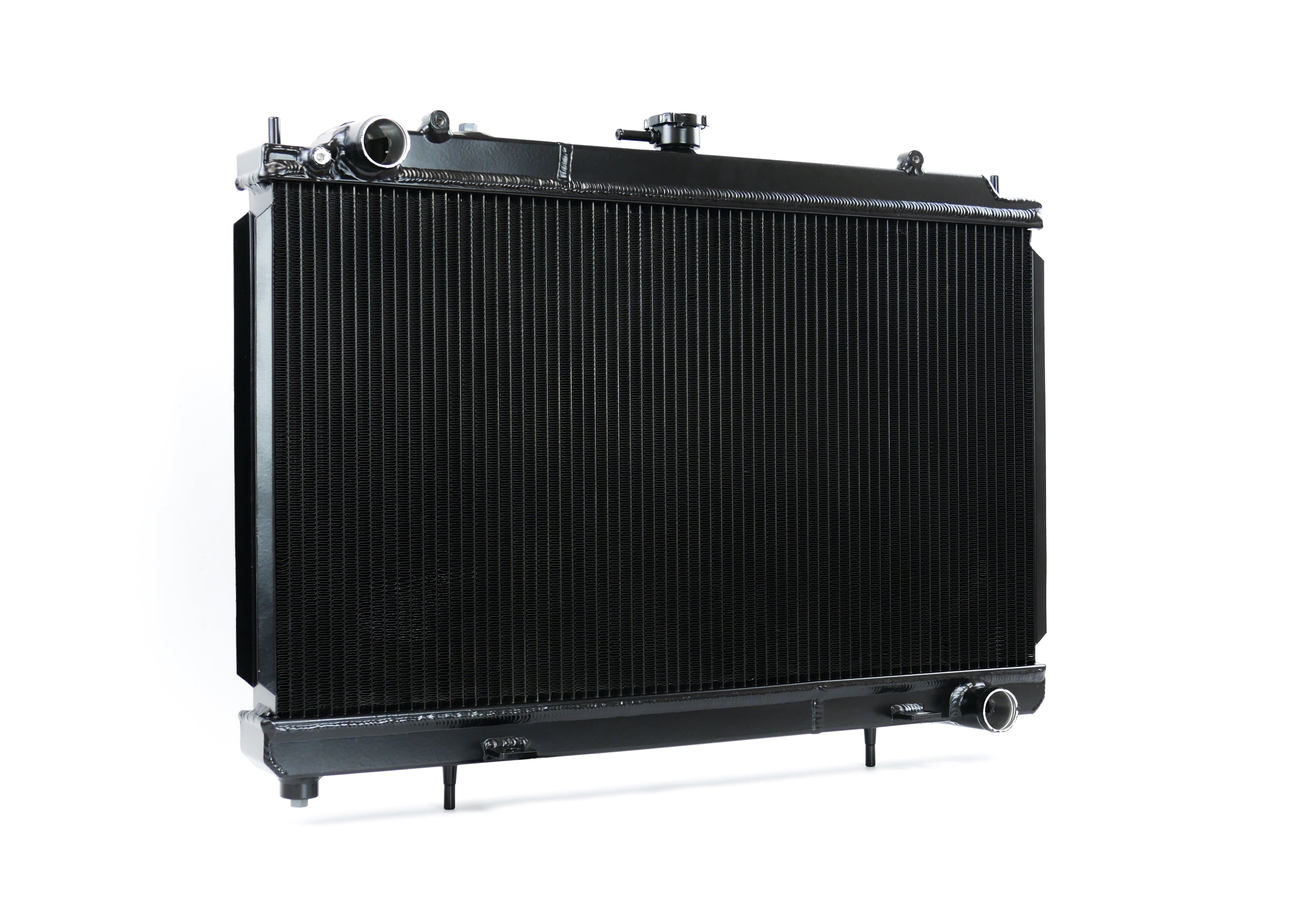 Fenix Cooling Performance Radiator Pro Series [Single Pass] - 50mm / High Density / Black [Special Order] / With x2 SPAL 12" 1328CFM Nissan Silvia / 200SX S14 & S15 SR20DET / DE 1993-2002 | Performance Radiator SR