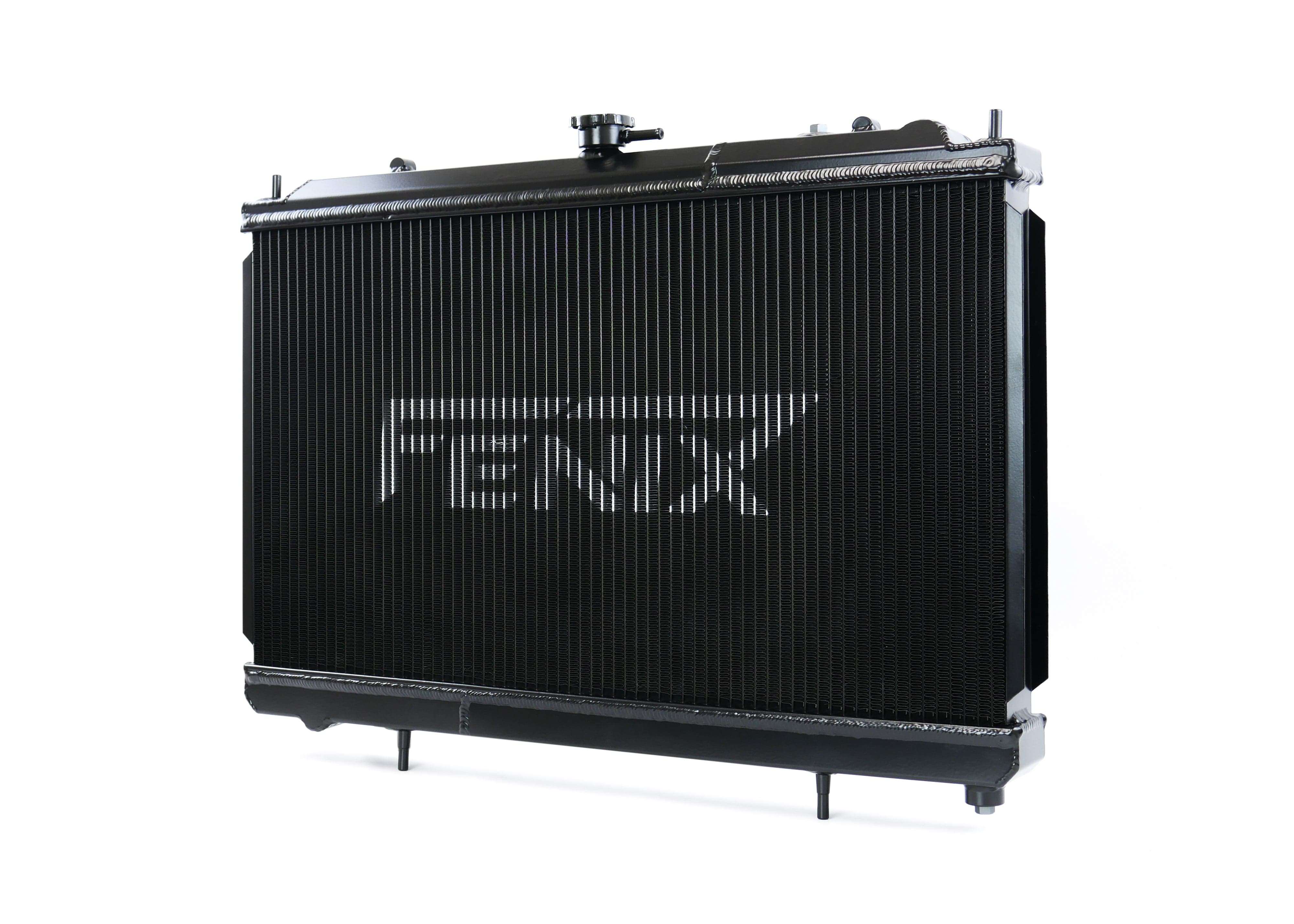 Fenix Cooling Performance Radiator Pro Series [Single Pass] - 50mm / High Density / Raw / With x2 Fenix 12" 120W Nissan Silvia / 200SX S14 & S15 SR20DET / DE 1993-2002 | Performance Radiator SR