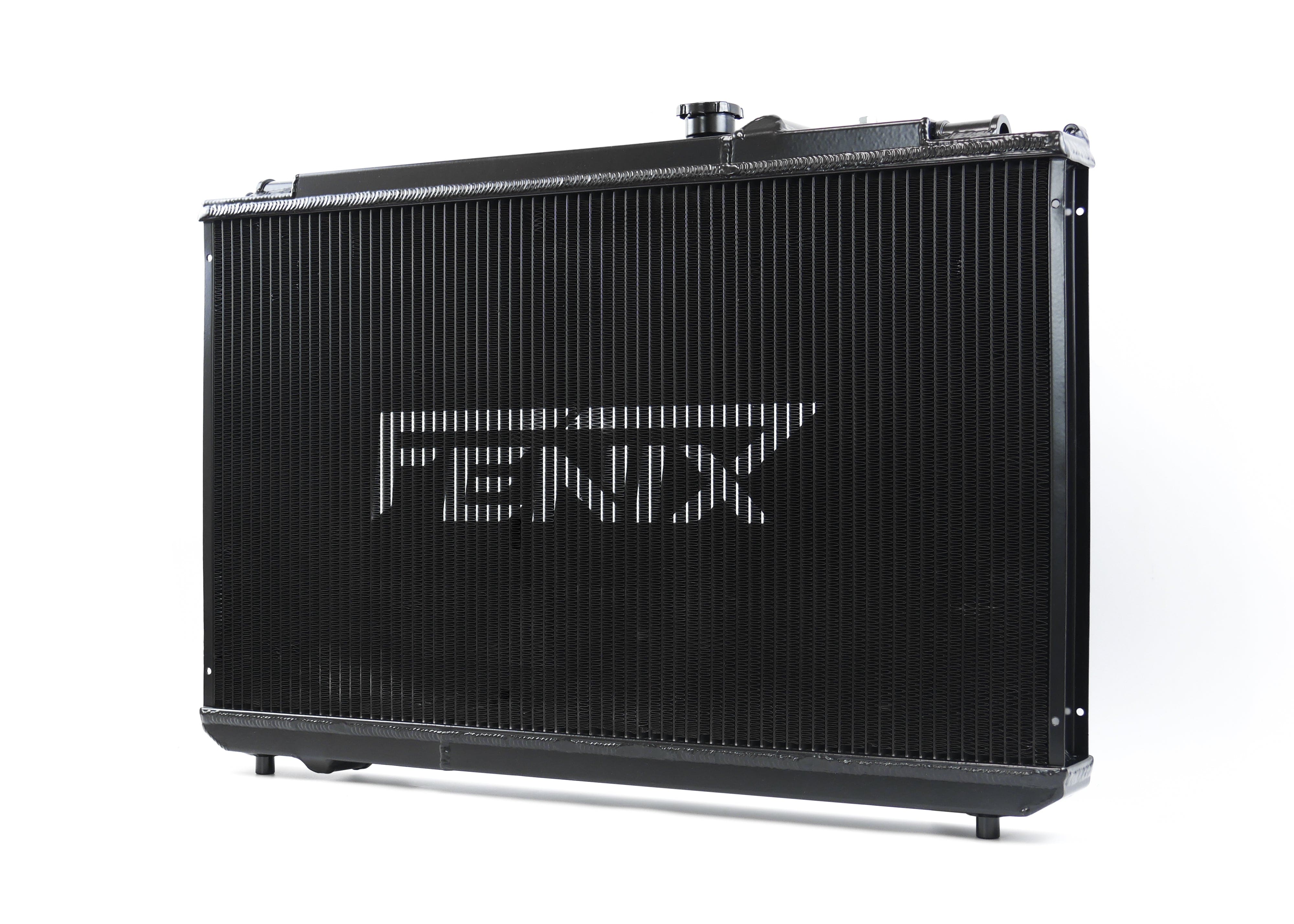 Fenix Cooling Performance Radiator Pro Series [Single Pass] / Raw / With x2 Fenix 14" 120W Toyota Chaser, Cresta & Mark II JZX100 1JZ-GTE 1996-2001 | Performance Radiator SR