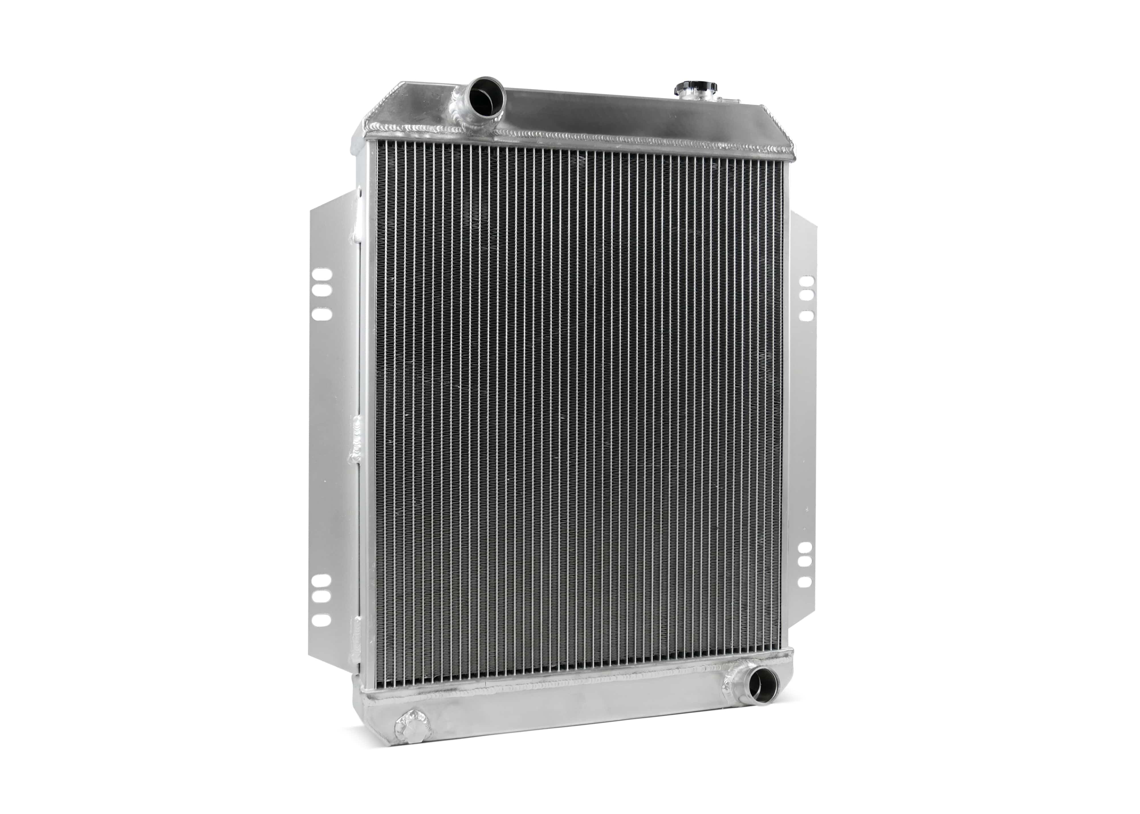 Fenix Cooling Performance Radiator Raw Universal Tall Radiator - Top Outlet Pipe Left / Bottom Outlet Pipe Right. SR
