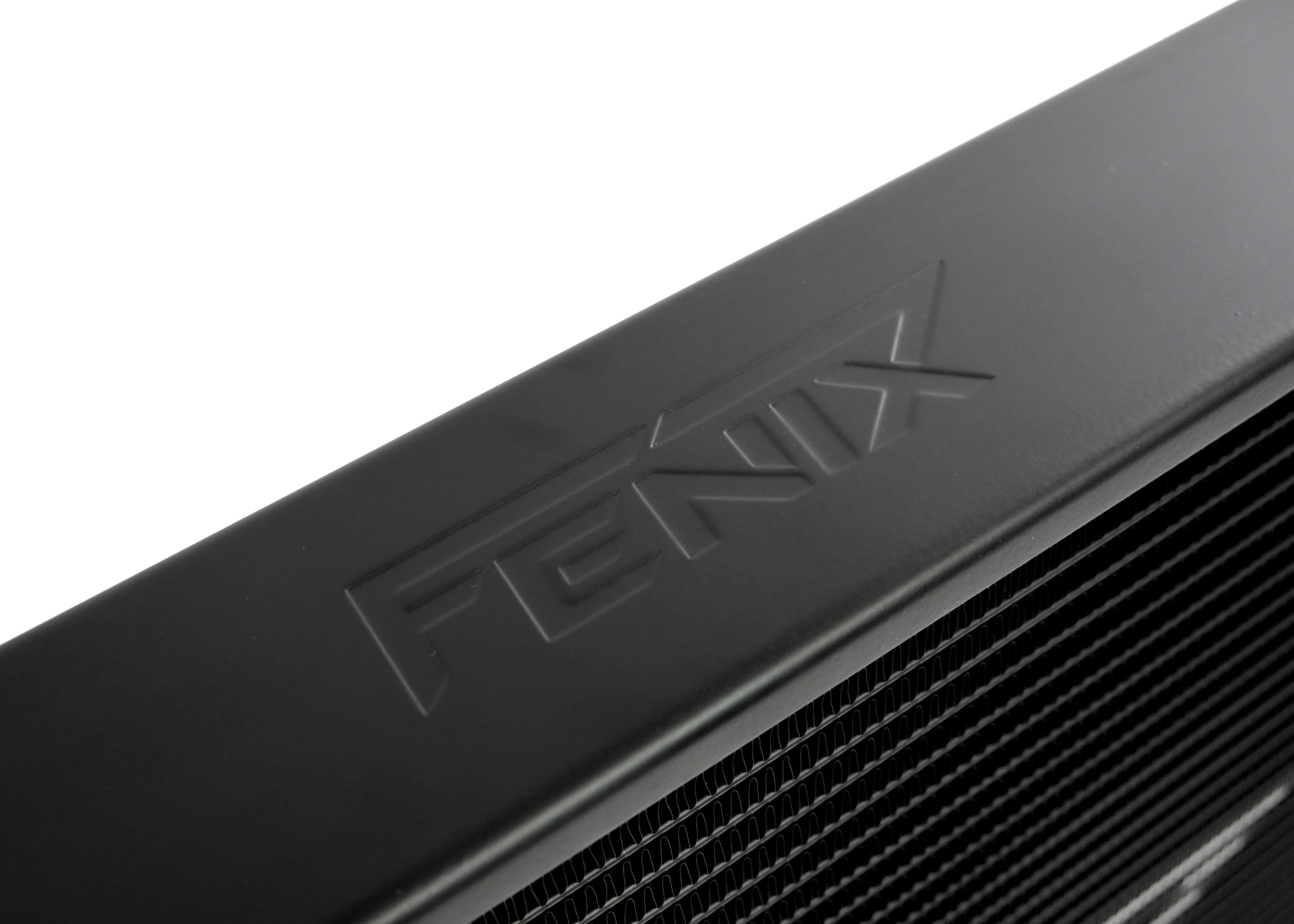 Fenix Cooling Performance Radiator Without / Black / With Mazda RX2-5 & RX7 Series 1 / 2 1970-1983 [Cross-Flow] - Pressed Tank SR