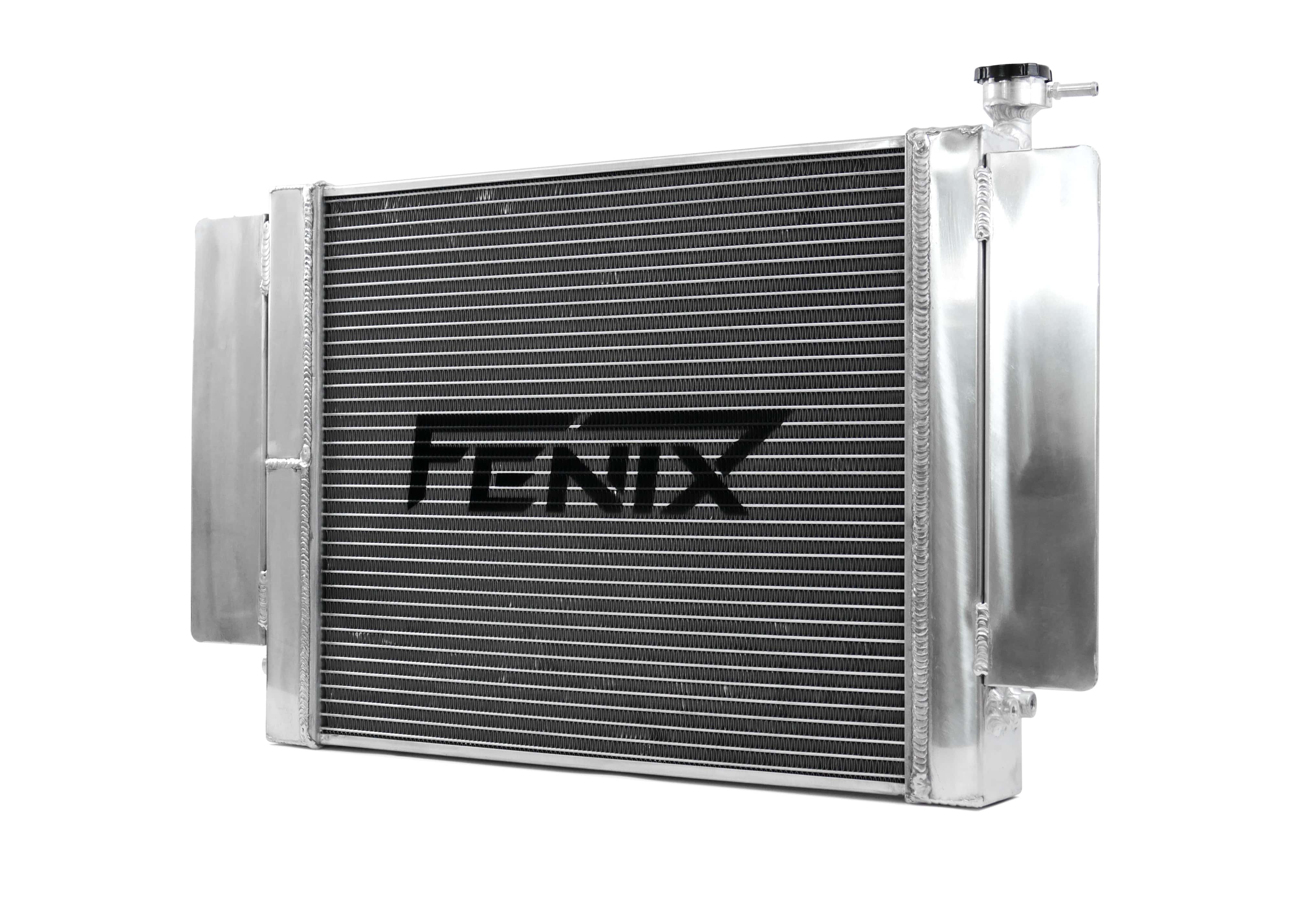 Fenix Cooling Performance Radiator Without / Polished / Without Mazda RX2-5 & RX7 Series 1 / 2 1970-1983 [Cross-Flow] - Fabricated Tank SR