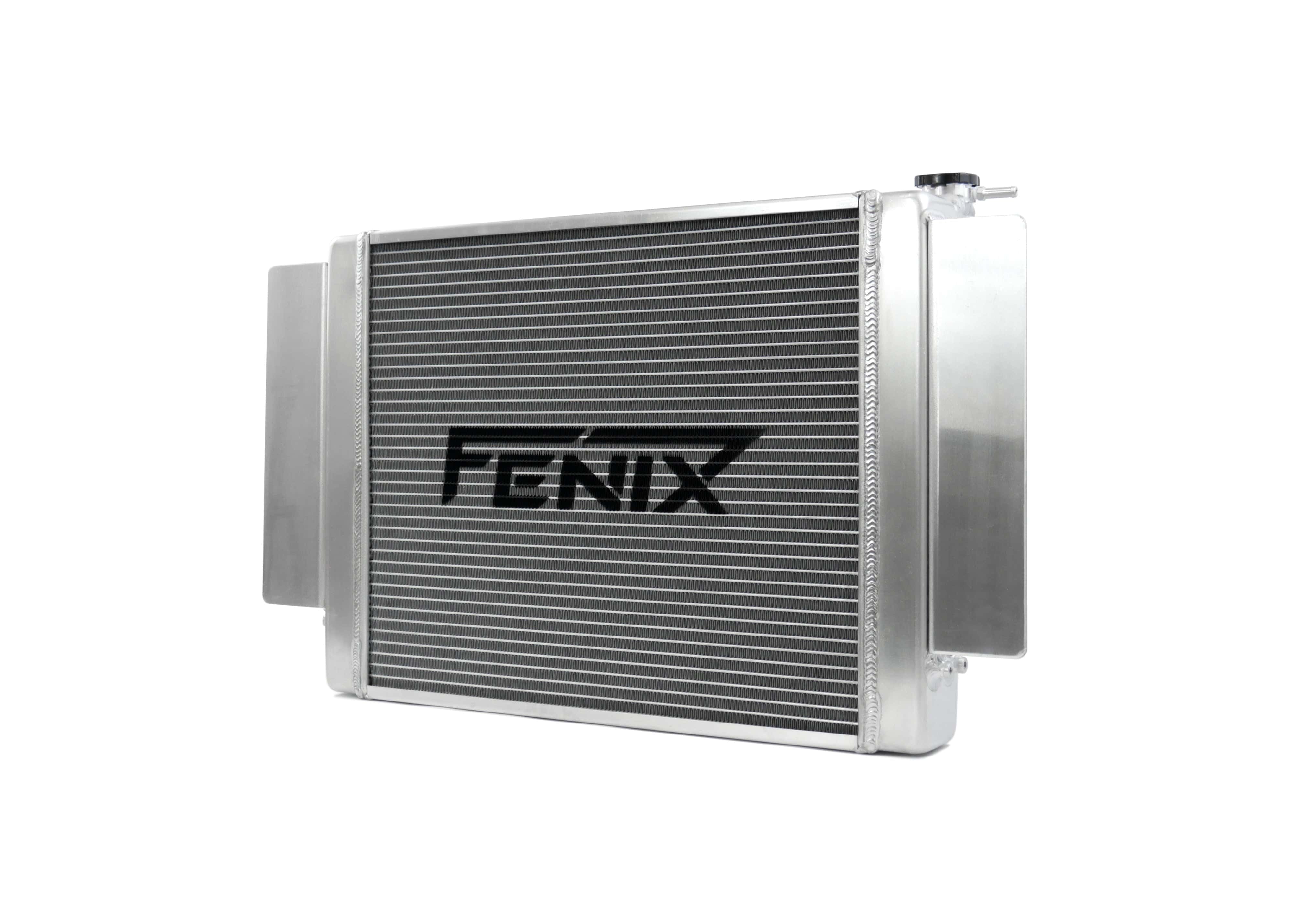 Fenix Cooling Performance Radiator Without / Raw / Without Mazda RX2-5 & RX7 Series 1 / 2 1970-1983 [Cross-Flow] - Pressed Tank SR