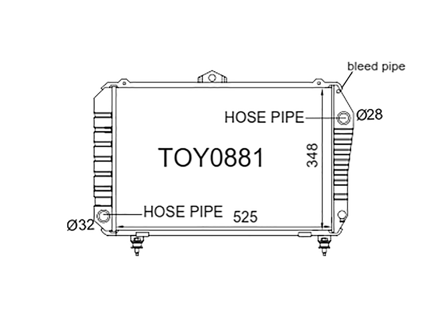 Fenix Cooling Radiator Alloy Toyota LiteAce & TownAce KM30 1.5L Petrol 1985-1990 SR