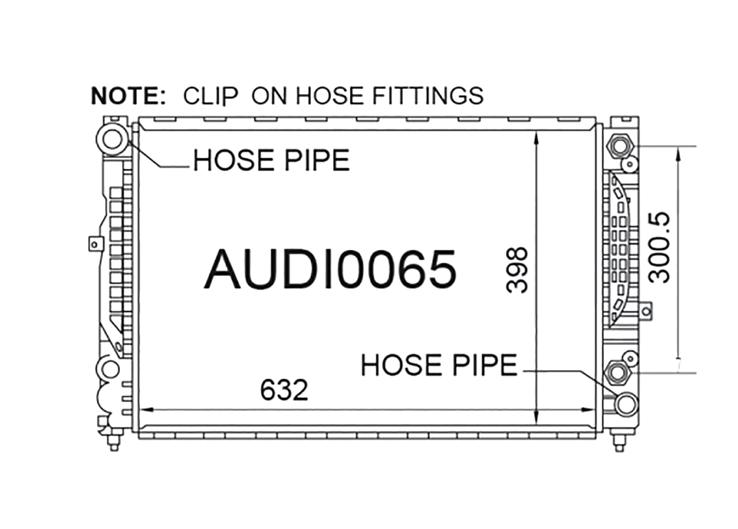 Fenix Cooling Radiator Audi A4 B5 / A6 C5 2.4L & 2.8L V6 1995-2001 SR