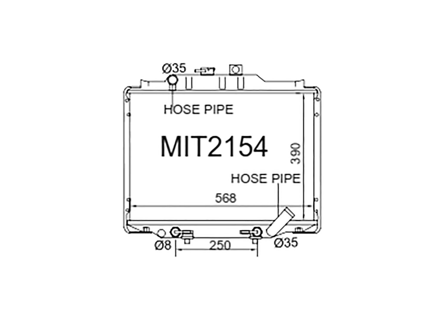 Fenix Cooling Radiator Automatic / 26mm Mitsubishi L300 / Delica 2.0L Petrol & 2.5L Diesel 1986-2003 SR