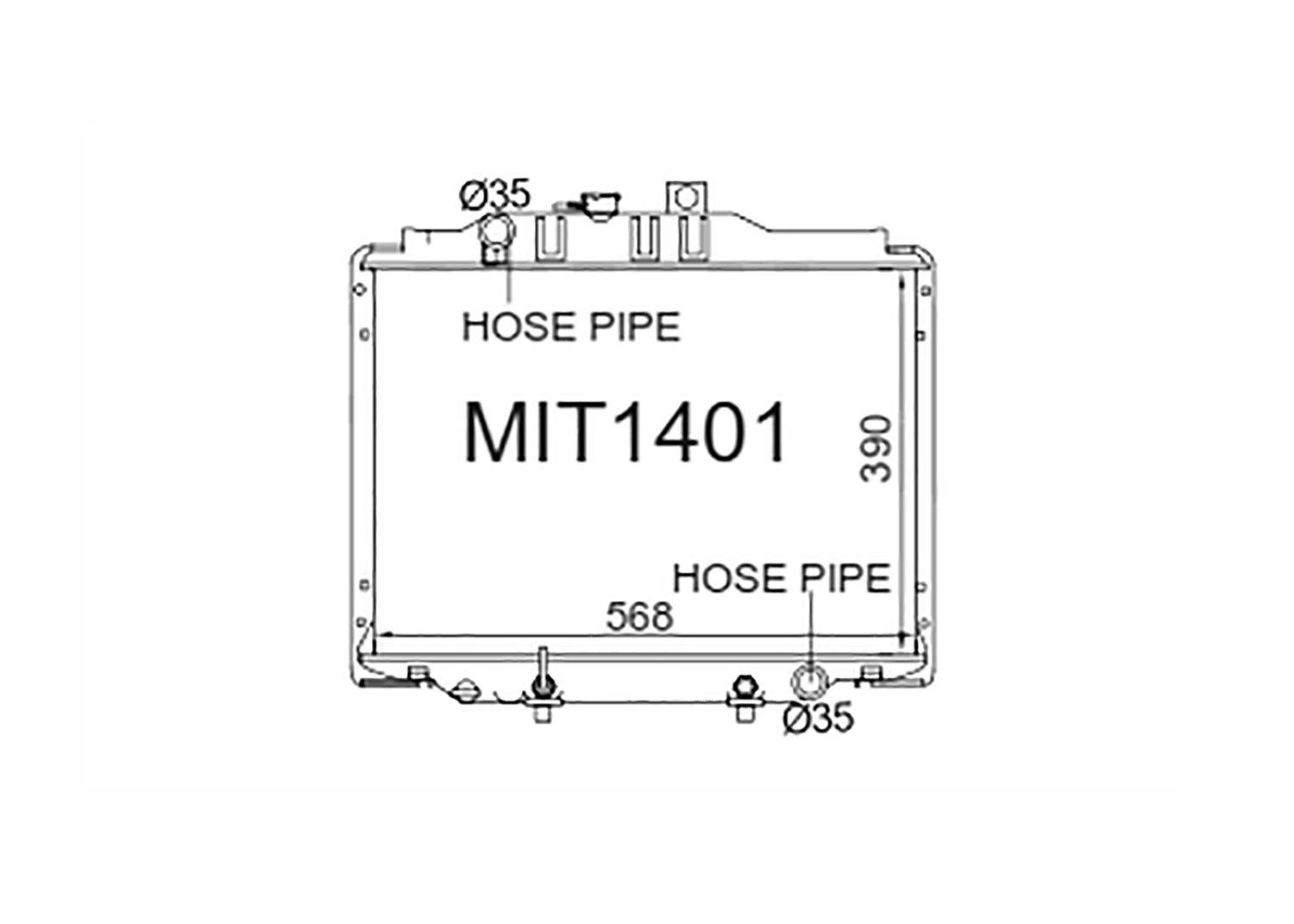 Fenix Cooling Radiator Automatic / 26mm Mitsubishi L300 / Delica 2.4L Petrol 1994-2013 SR