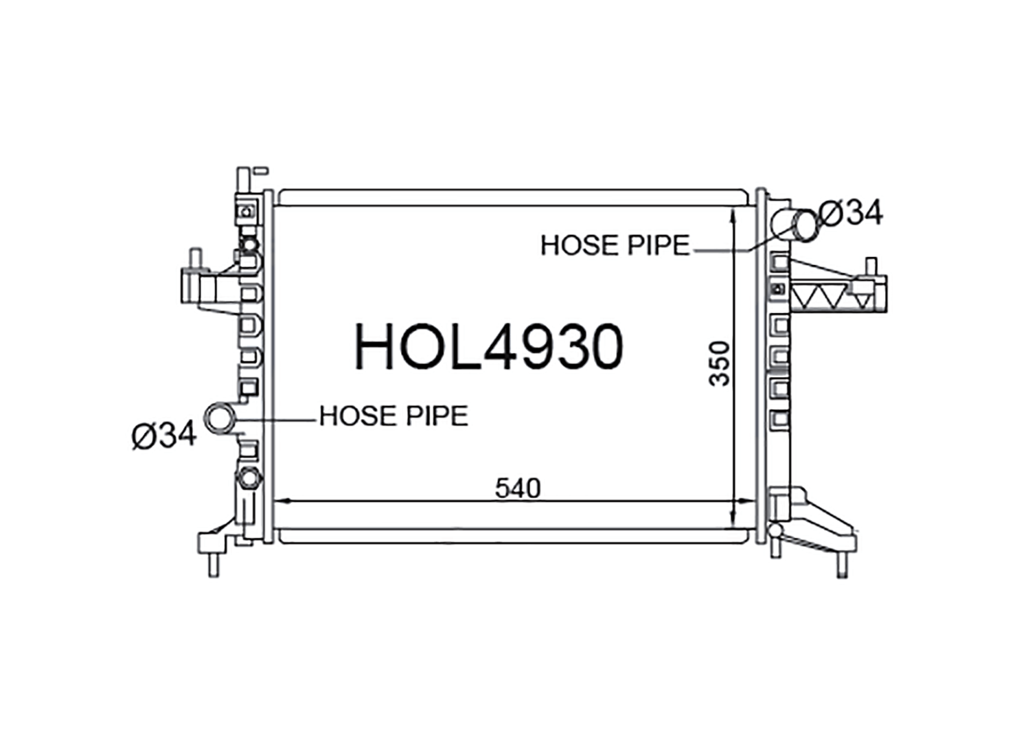 Fenix Cooling Radiator Automatic Holden Barina / Opel Corsa XC 1.4L & Combo XC 1.6L Petrol 2000-2005 SR