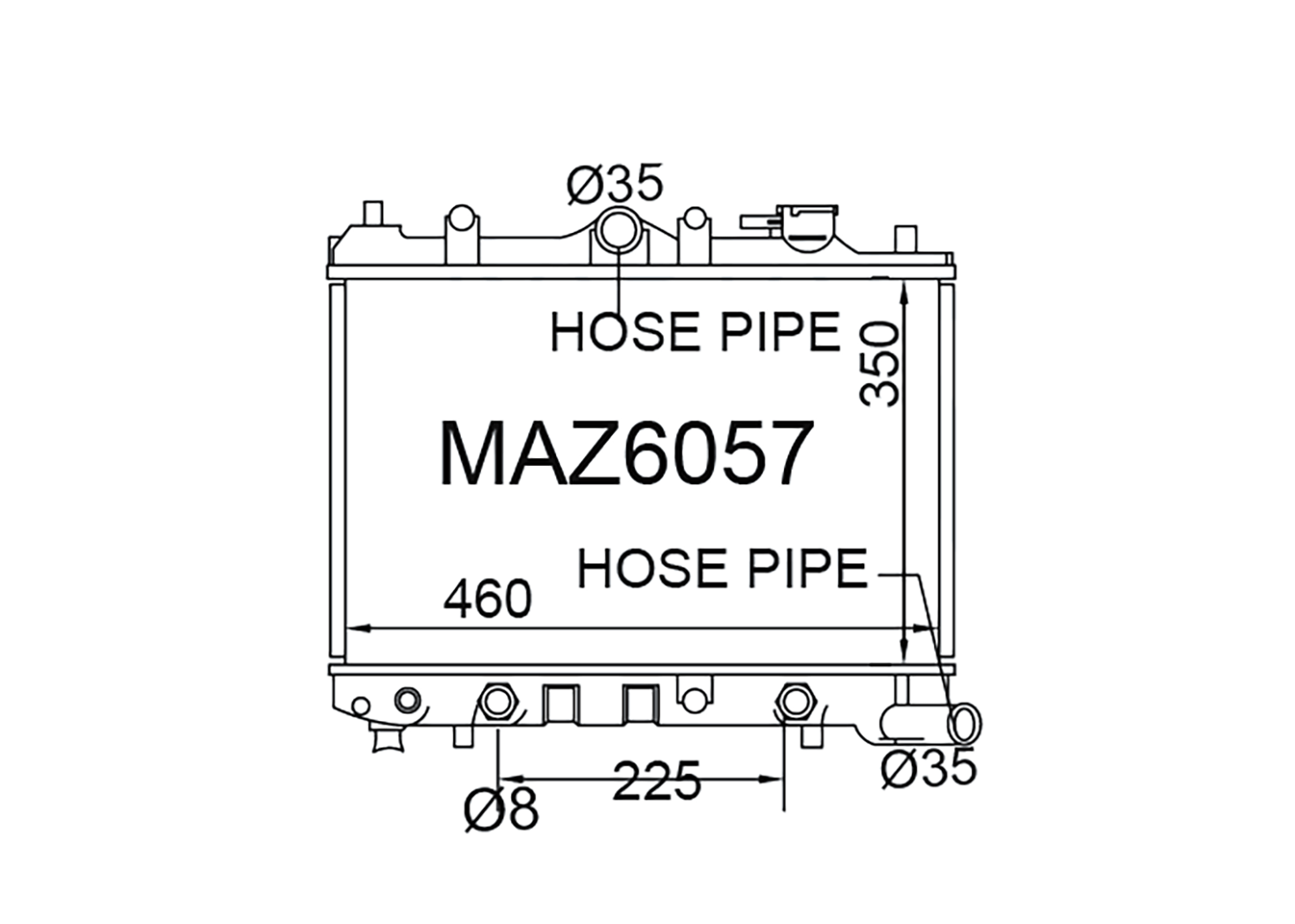 Fenix Cooling Radiator Automatic Mazda 323 / Famila BF 1.1L, 1.6L Petrol & 1.7L Diesel 1985-1994 SR