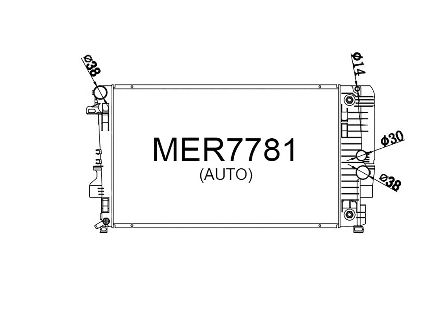 Fenix Cooling Radiator Automatic Mercedes Vito / V Class W639 Petrol & Diesel 2003-2014 SR