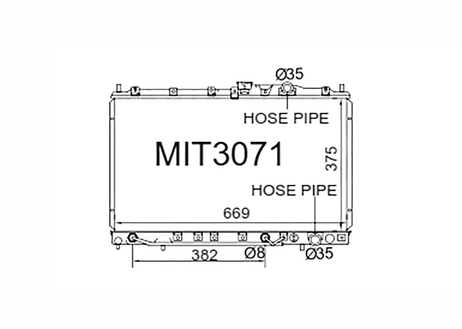 Fenix Cooling Radiator Automatic Mitsubishi Galant HJ, Lancer / Mirage CC & CE, RVR N20 & Chariot N30 1991-2003 SR