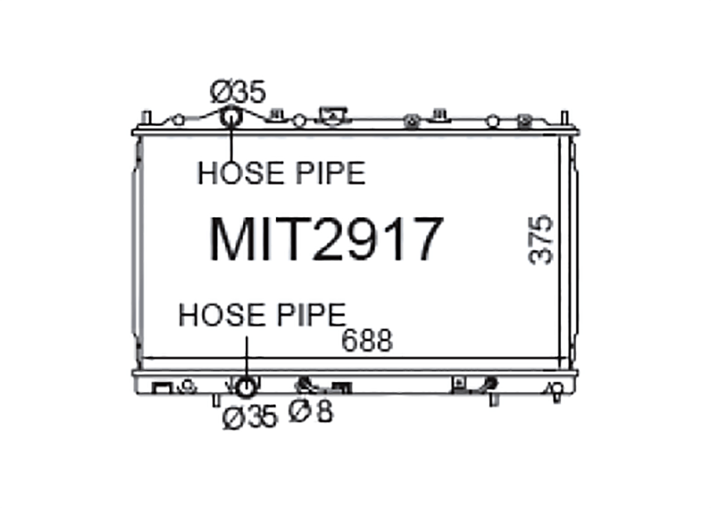 Fenix Cooling Radiator Automatic Mitsubishi Lancer GSR 1.8 TURBO 1996-2003 SR