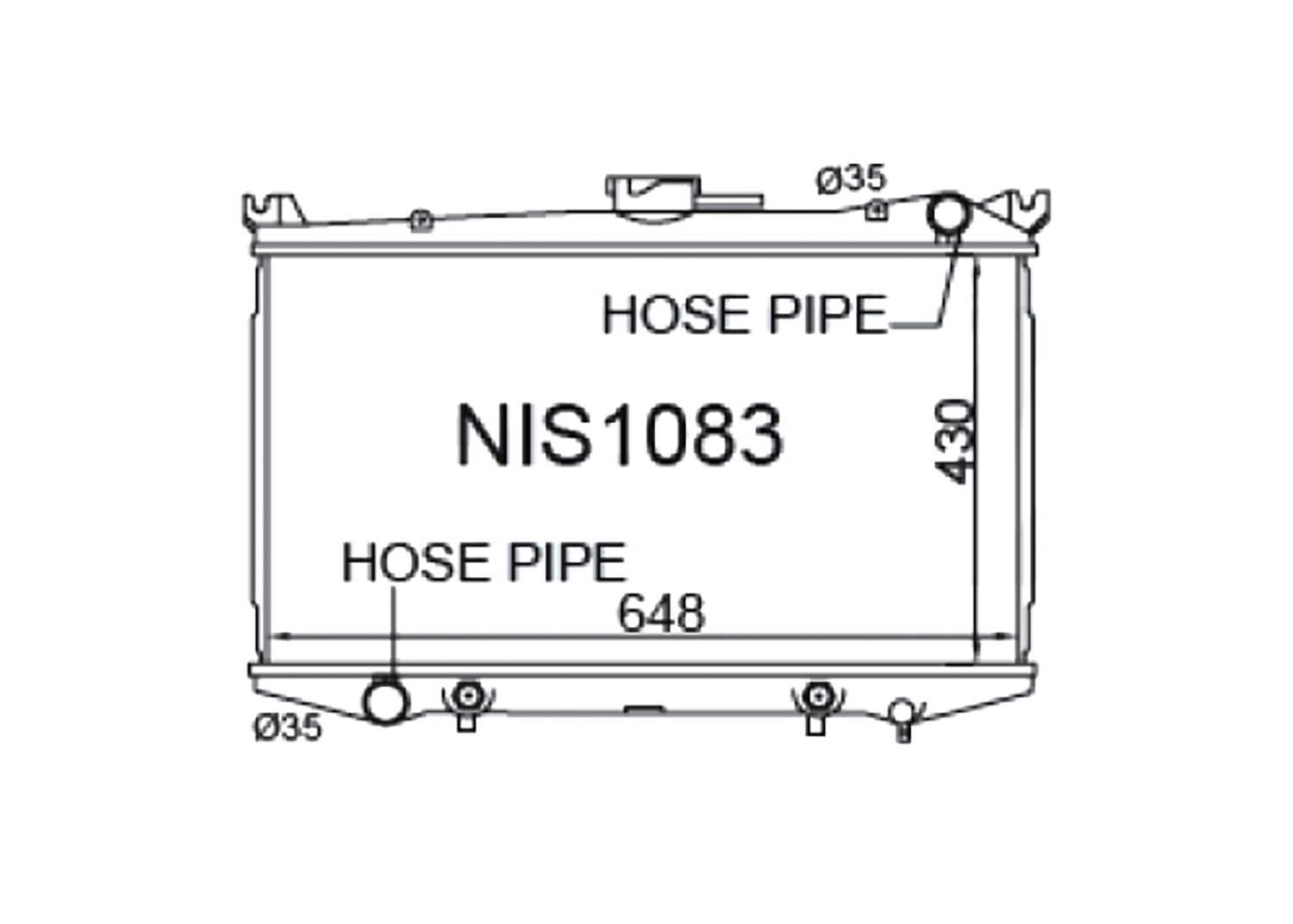 Fenix Cooling Radiator Automatic Nissan Terrano / Pathfinder WD21, Navara D21 & Mistral R20 Diesel 1985-1997 SR