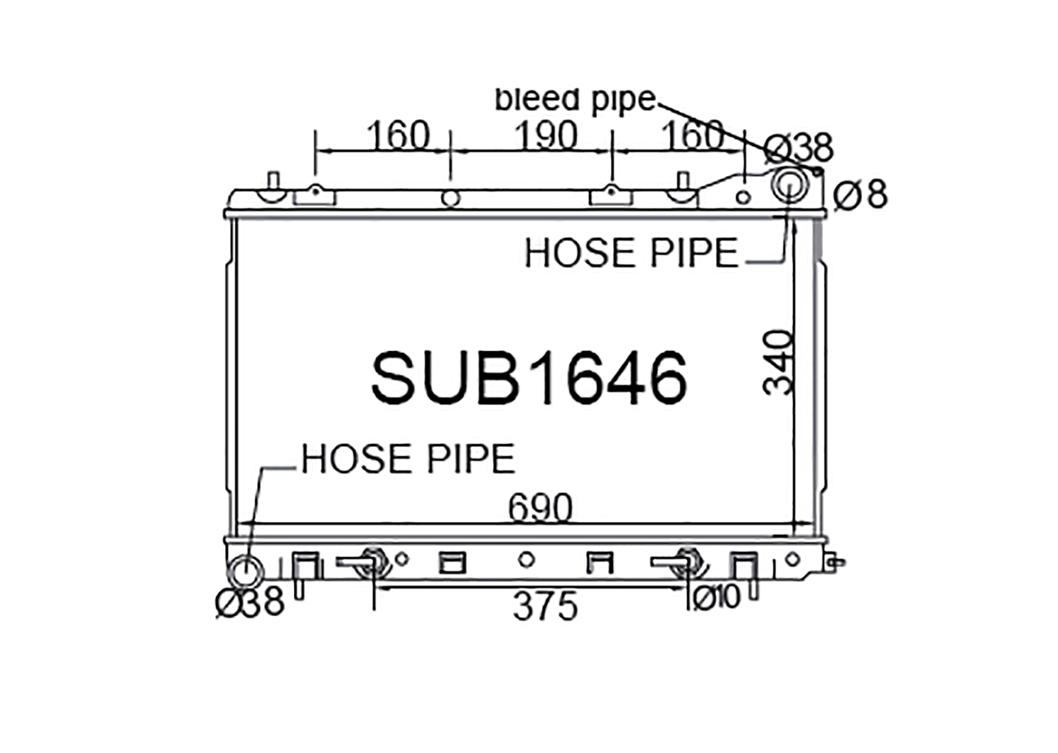 Fenix Cooling Radiator Automatic Subaru Forester SF 2.0L Petrol 1998-2002 [Turbo] SR
