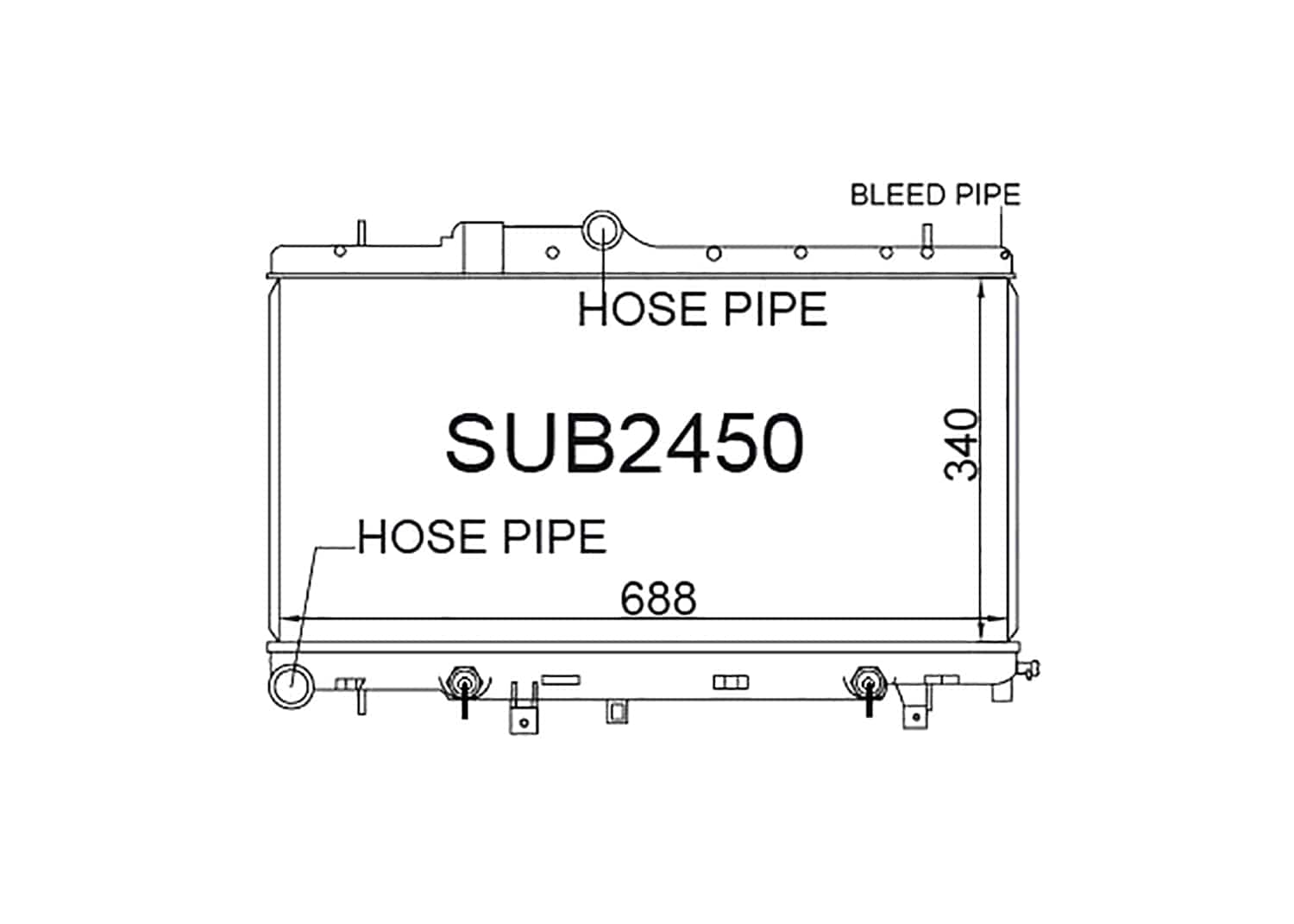 Fenix Cooling Radiator Automatic Subaru Impreza WRX & STI GD / GG & Legacy BE / BH 1998-2004 [Turbo without Cap] SR