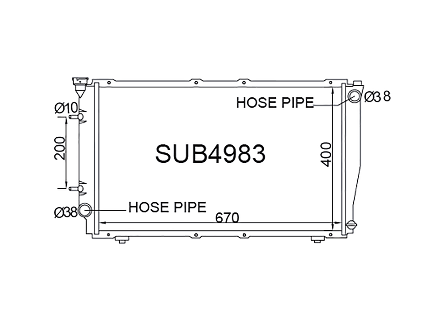 Fenix Cooling Radiator Automatic Subaru Legacy & Outback BD / BG / BK 2.5L Petrol 1994-1998 SR