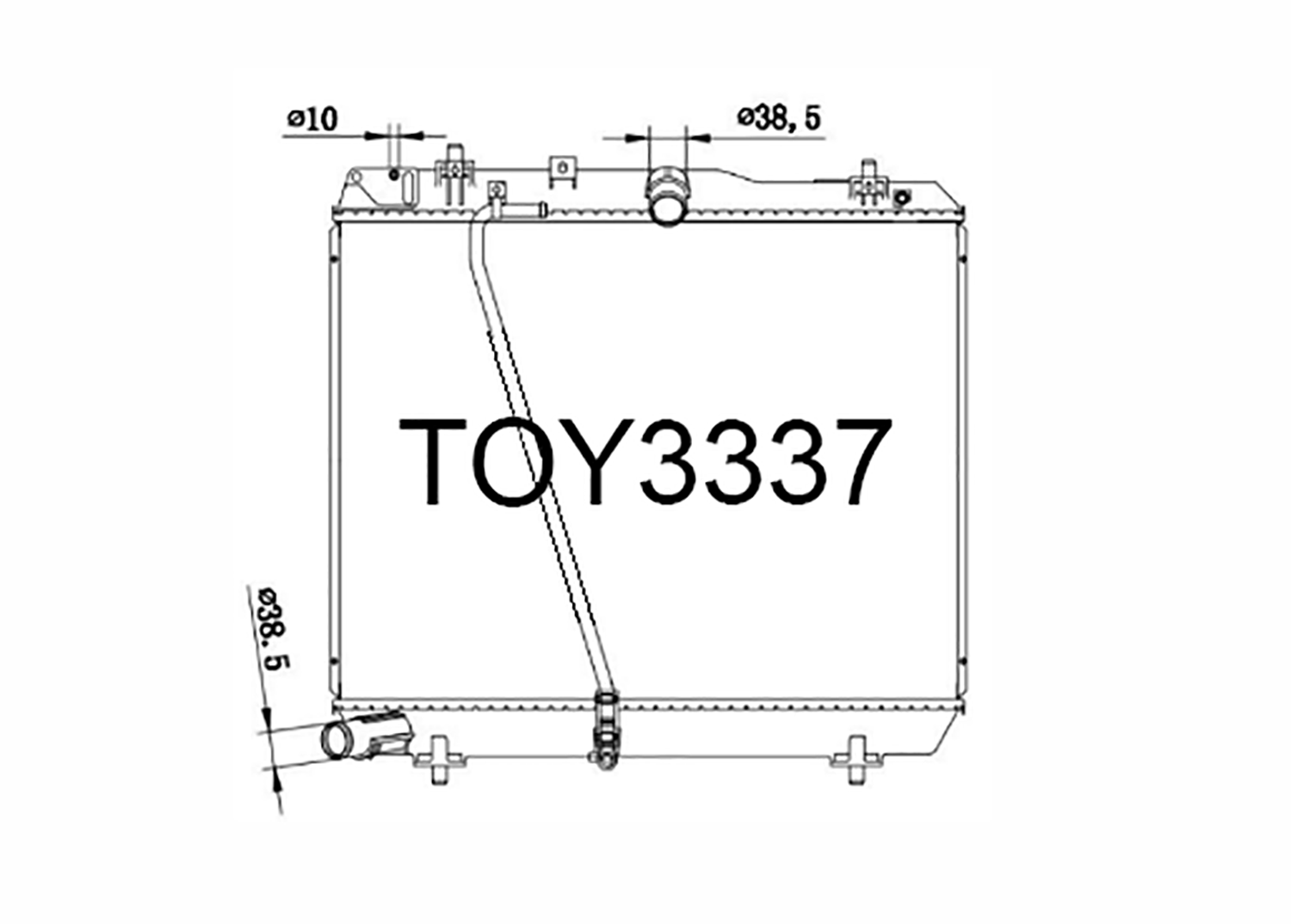 Fenix Cooling Radiator Automatic Toyota Hiace KDH200 3.0L Diesel 2010-2019 [With Bleed Pipe] SR