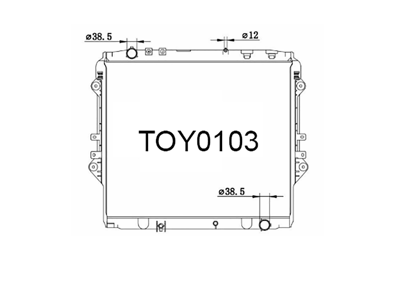 Fenix Cooling Radiator Automatic Toyota Hilux AN120 / AN130 / GUN & Fortuner AN160 2.4L & 2.8L Diesel 2015- SR