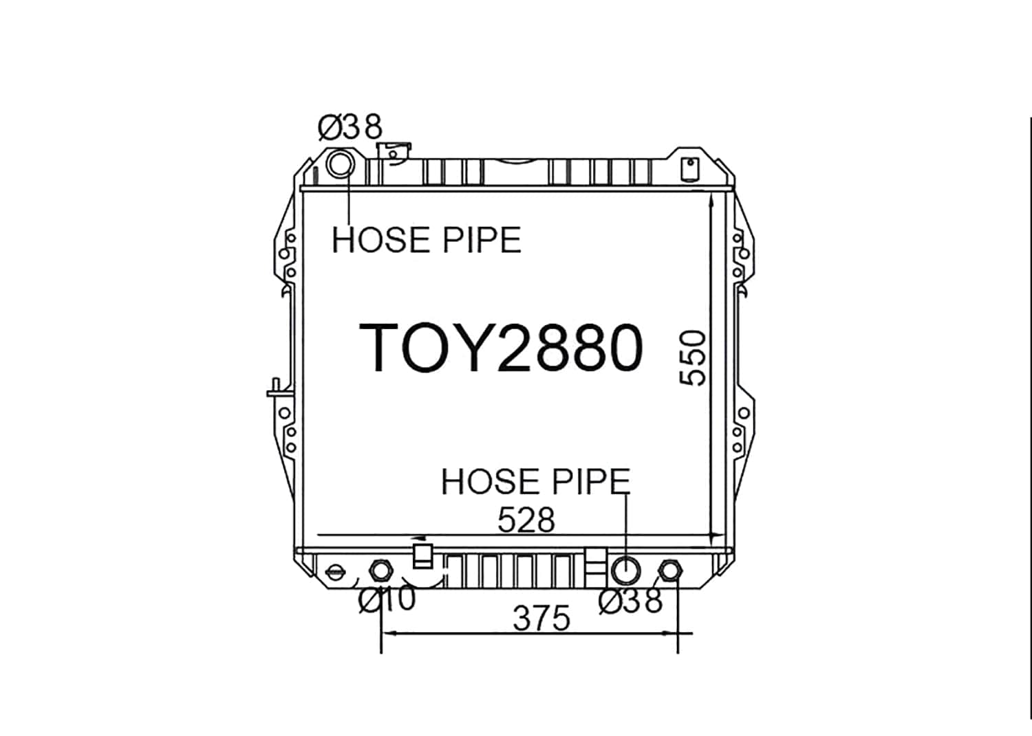 Fenix Cooling Radiator Automatic Toyota Hilux Surf KZN130 3.0L Diesel 1989-1995 SR