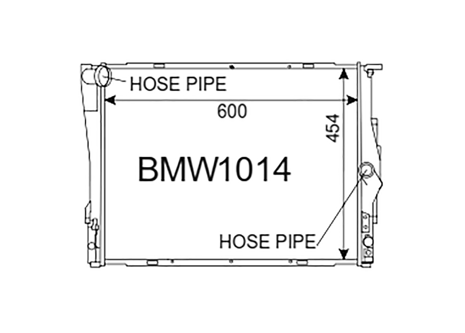 Fenix Cooling Radiator BMW 1 Series E80, 3 Series E90 & X1 E84 2004-2013 [4Cyl Petrol] SR