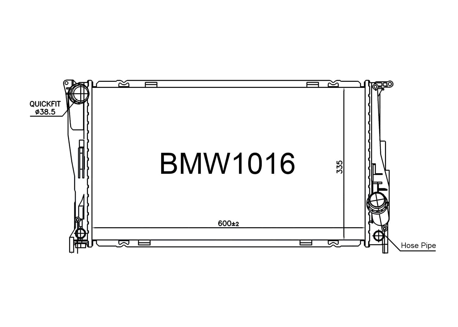 Fenix Cooling Radiator BMW 1 Series E82, 3 Series E90, X1 E84 & Z4 E89 Petrol 2006-2016 [With Pipe] SR
