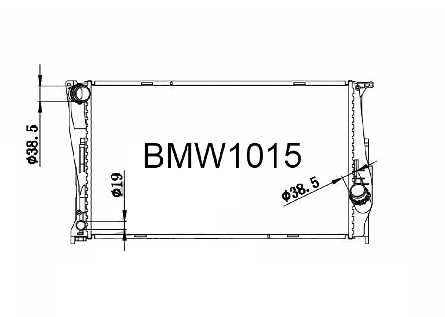 Fenix Cooling Radiator BMW 1 Series E87, 3 Series E90 & X1 E84 Petrol & Diesel 2004-2015 [No Pipe] SR