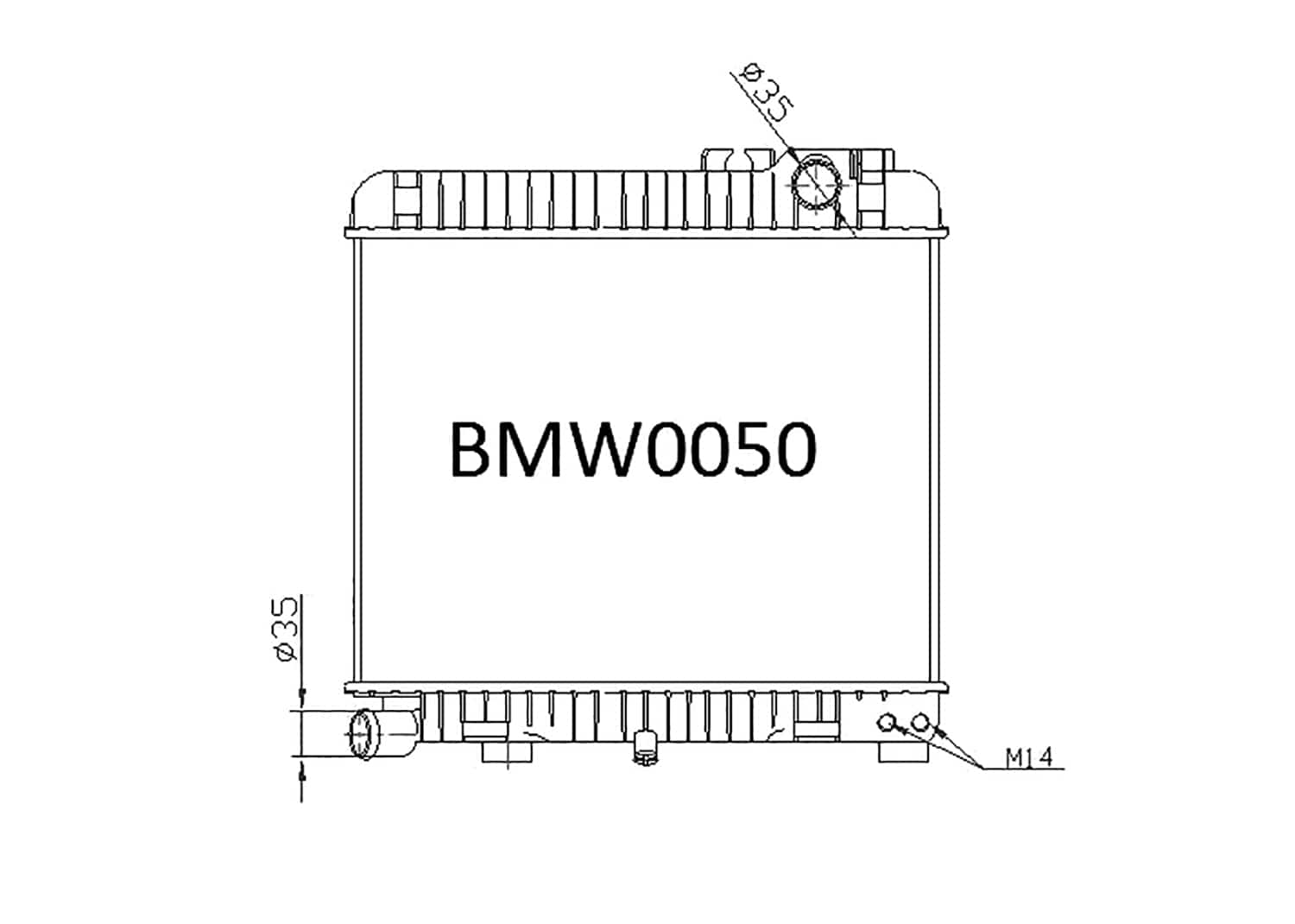Fenix Cooling Radiator BMW 3 Series [320i / 323i] E21 1977-1982 SR