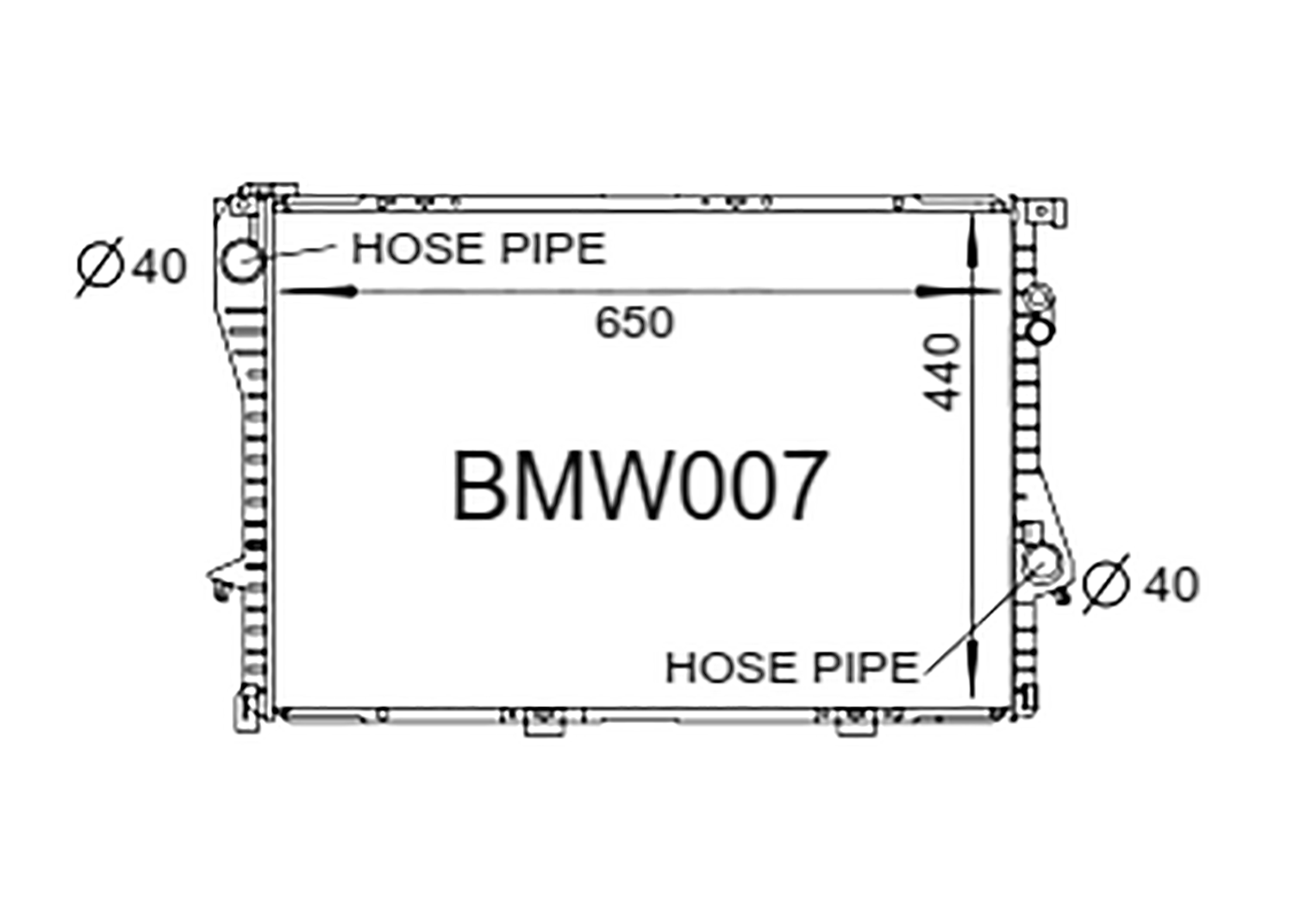 Fenix Cooling Radiator BMW 5 Series E39 & 7 Series E38 1994-1998 [Non Clip-on] SR