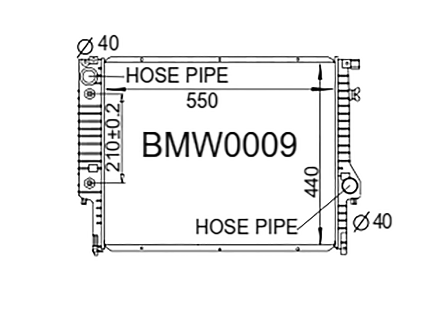 Fenix Cooling Radiator BMW E30 [Series 2] / E36 / Z3 6Cyl & E34 / E32 8Cyl 1988-2002 SR