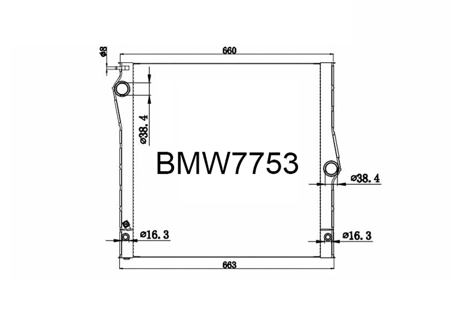 Fenix Cooling Radiator BMW X5 E70 [3.0si 6Cyl / 4.8si V8] Petrol 2007-2013 [Dual Heater Pipe] SR