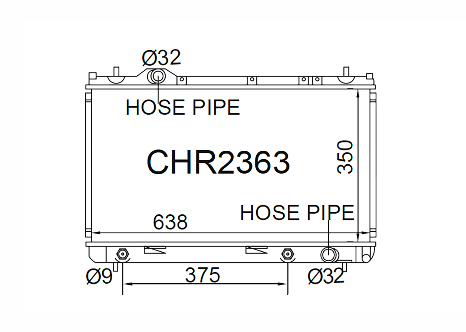Fenix Cooling Radiator Chrysler / Dodge Neon [MK2] 1.6L & 2.0L Petrol 2000-2006 SR