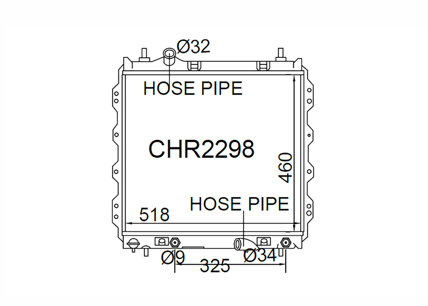 Fenix Cooling Radiator Chrysler PT Cruiser 2.4L Petrol 2001-2010 SR