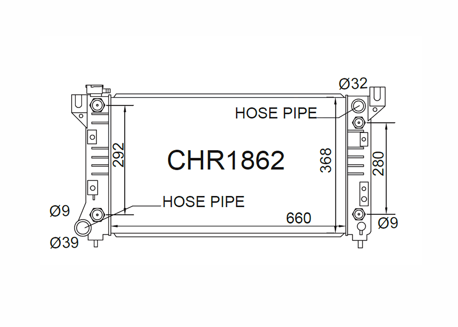 Fenix Cooling Radiator Chrysler Voyager NS [MK3] 3.3L & 3.8L V6 Petrol 1996-2000 [Dual Oil Cooler] SR