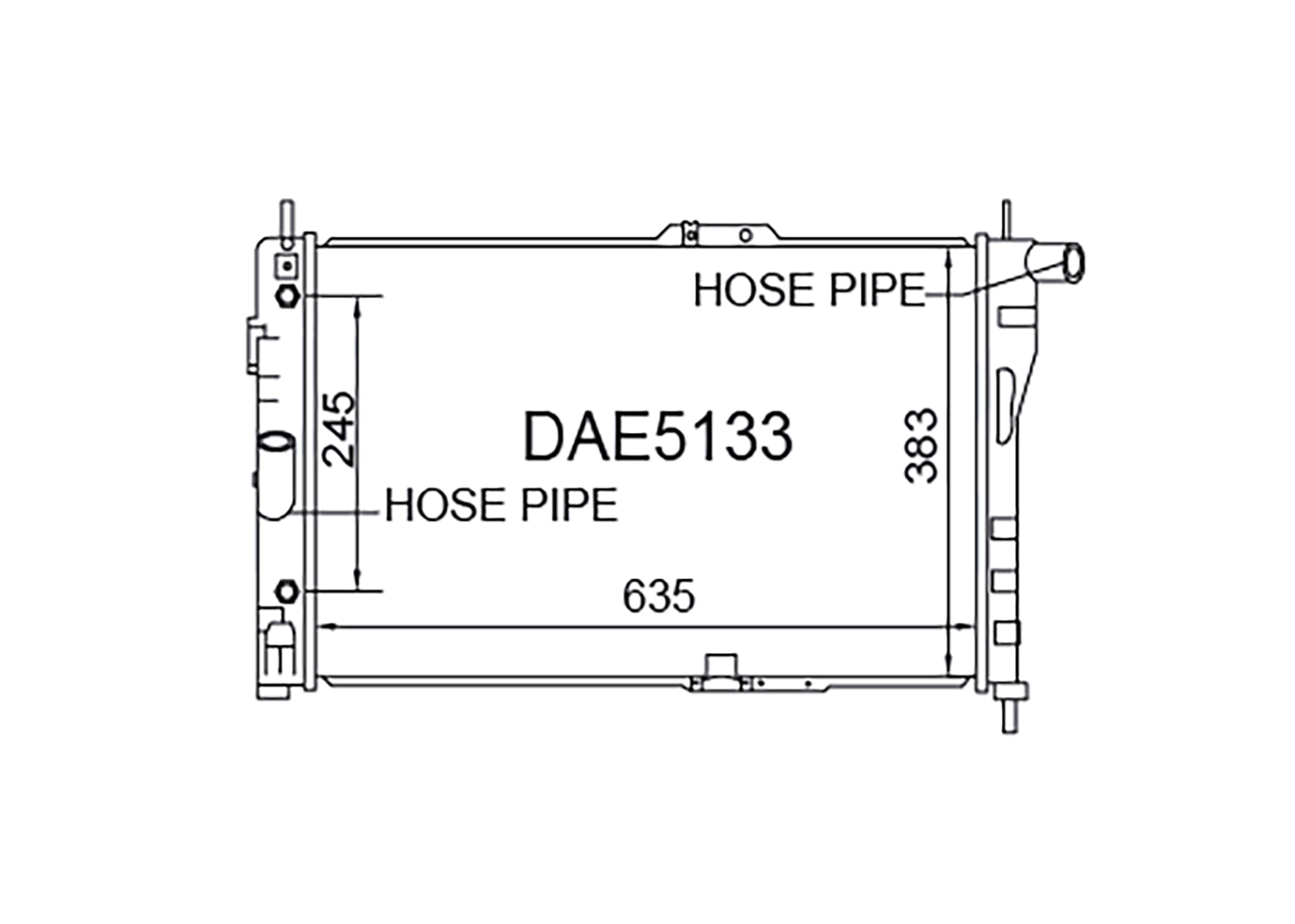 Fenix Cooling Radiator Daewoo Espero Petrol 1995-1997 SR