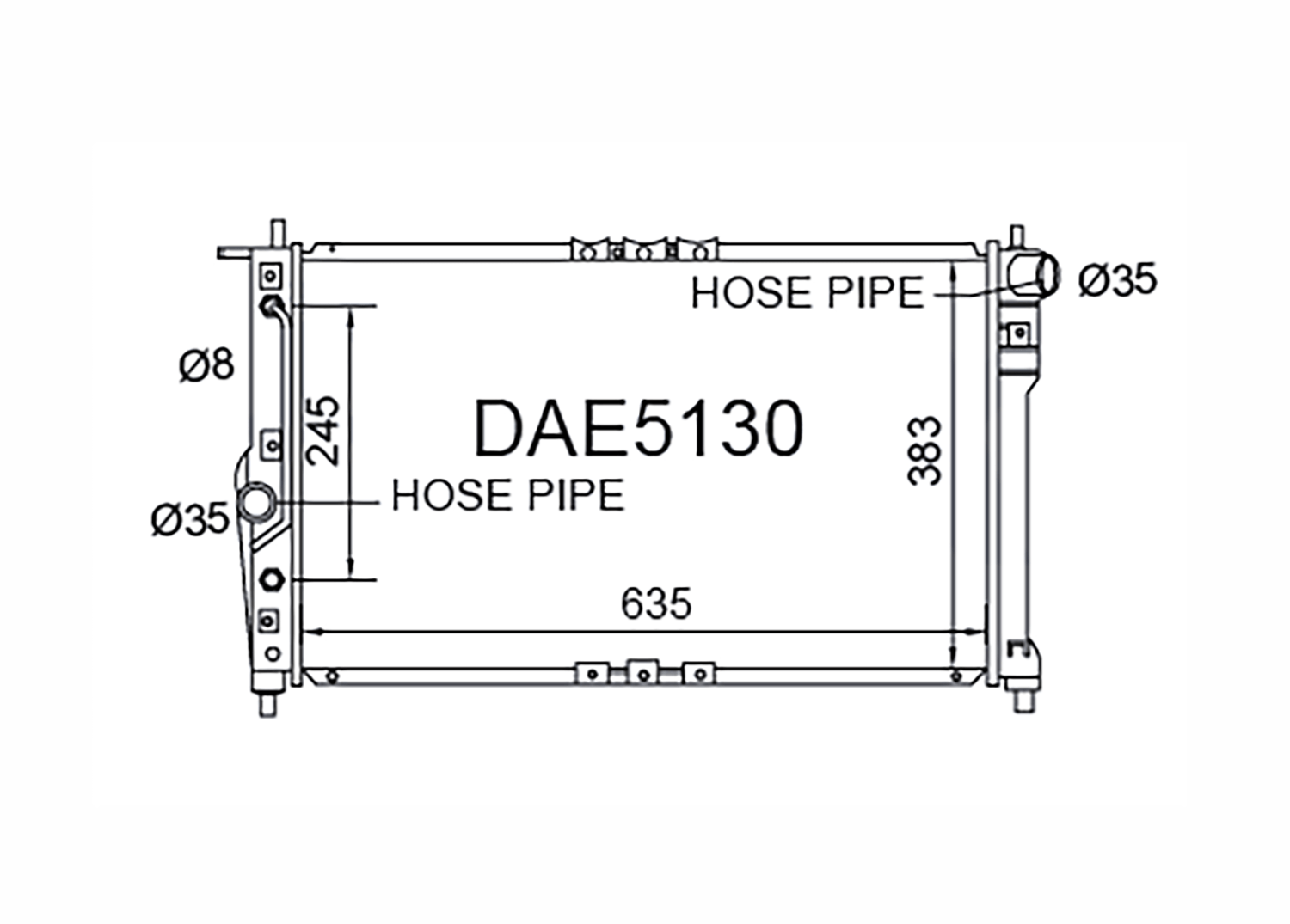 Fenix Cooling Radiator Daewoo Lanos 1.5L Petrol 1997-2003 SR