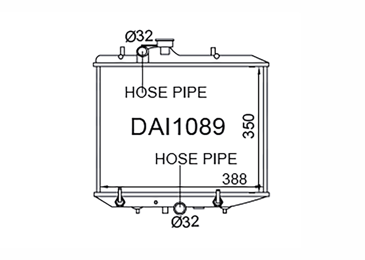 Fenix Cooling Radiator Daihatsu Charade G102 1.3L 4Cyl Petrol 1987-1993 [Narrow] SR