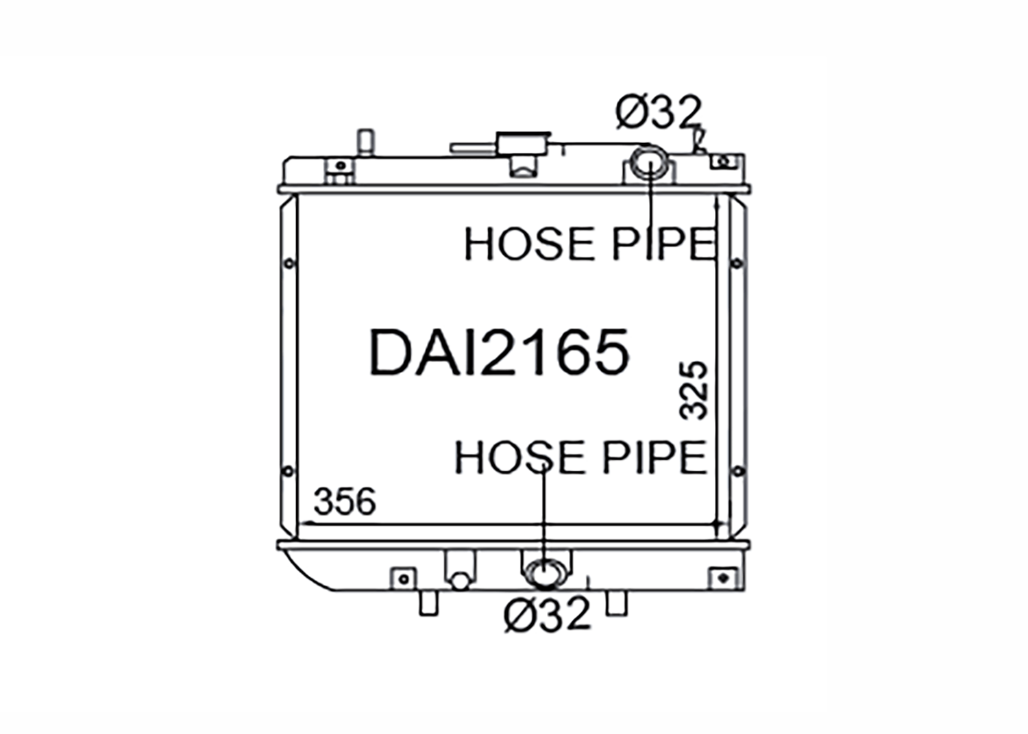 Fenix Cooling Radiator Daihatsu Charade G200 Petrol 1993-2000 [Narrow - Single Carb] SR