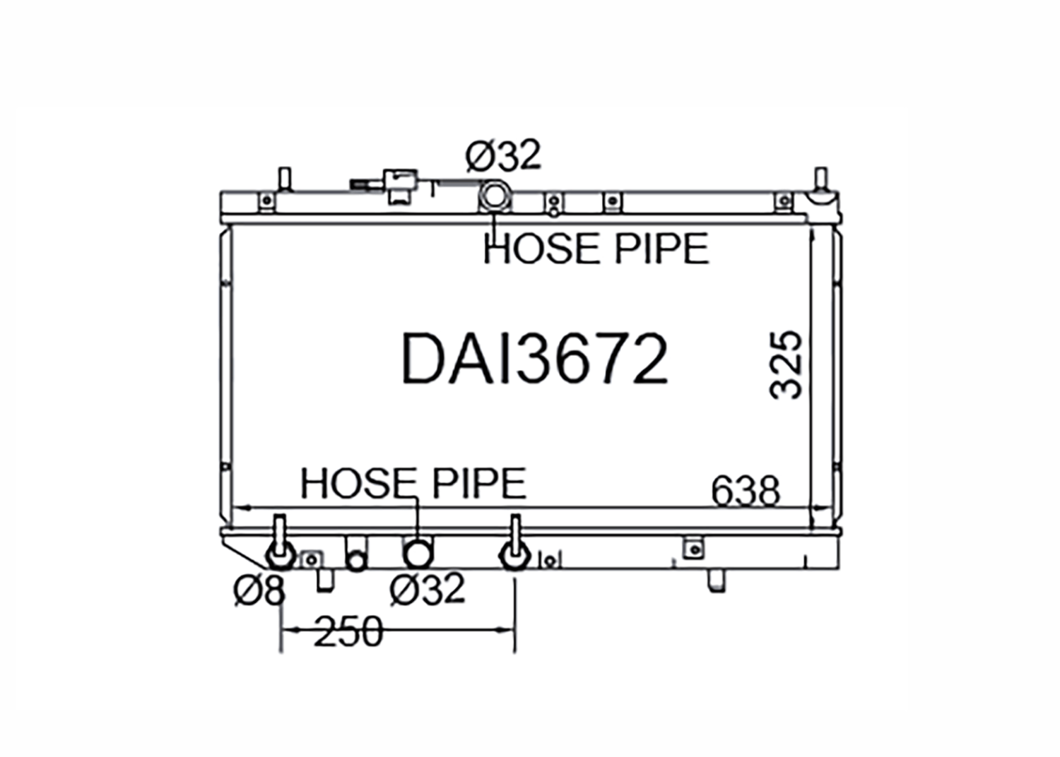 Fenix Cooling Radiator Daihatsu Charade G200 Petrol 1993-2000 [Wide - EFI] SR