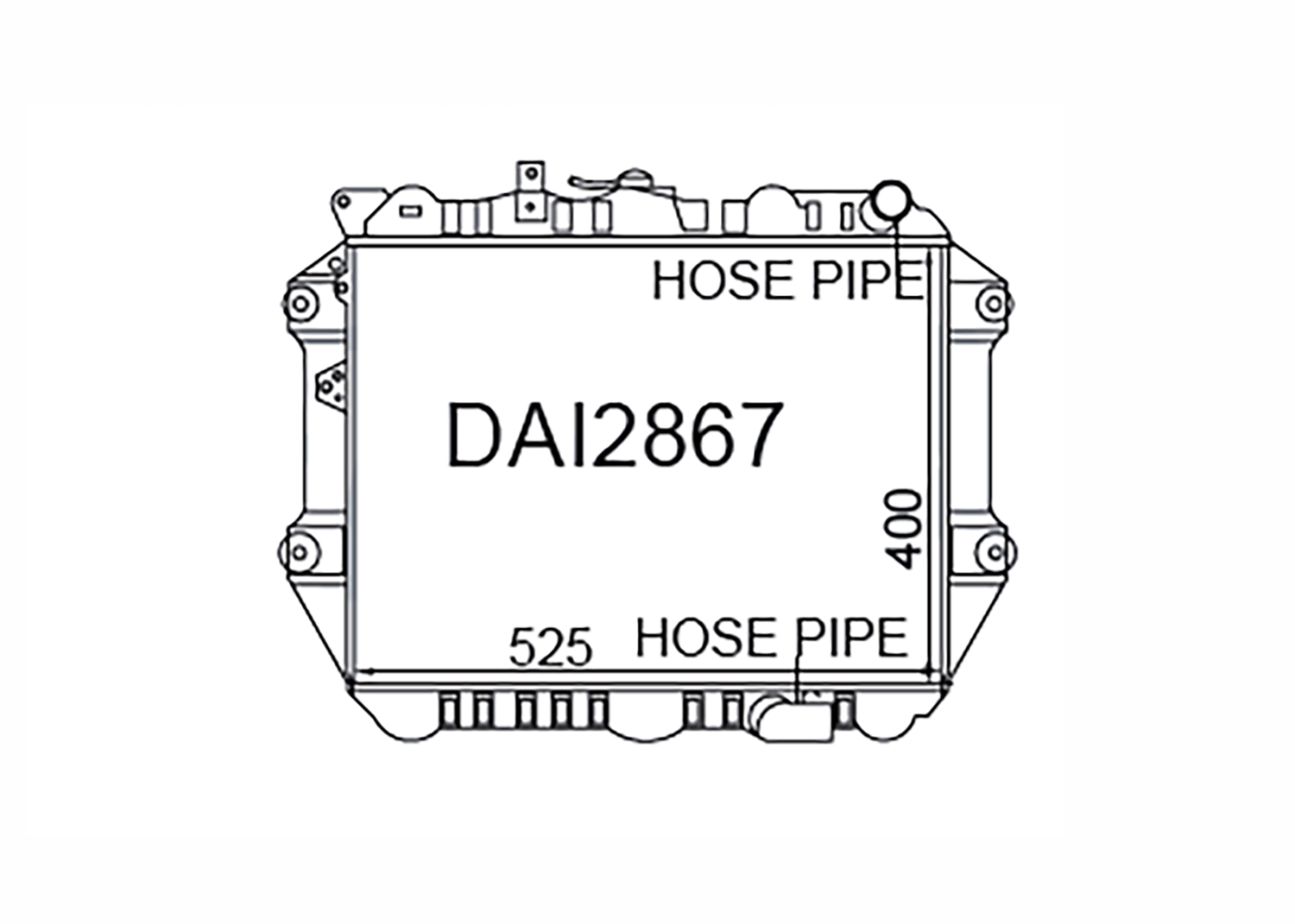 Fenix Cooling Radiator Daihatsu Rugger / Rocky F70 2.8L Diesel 1987-1993 SR
