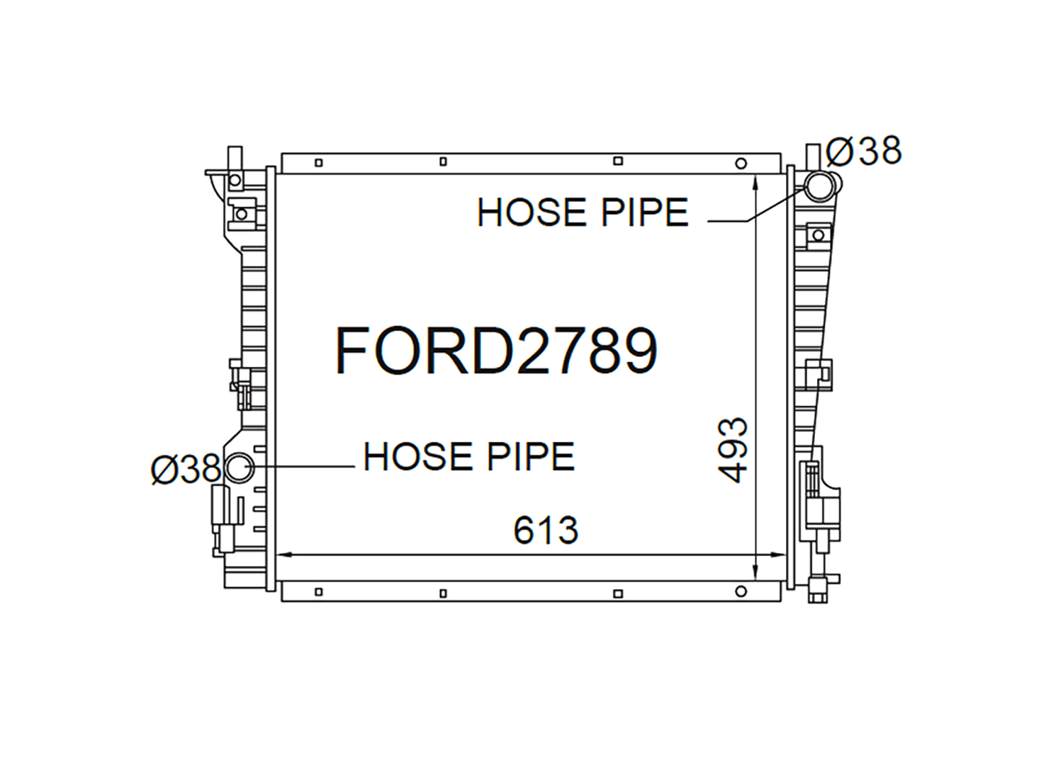 Fenix Cooling Radiator Ford Mustang MK5 4.0L V6 & 4.6L V8 2005-2014 SR