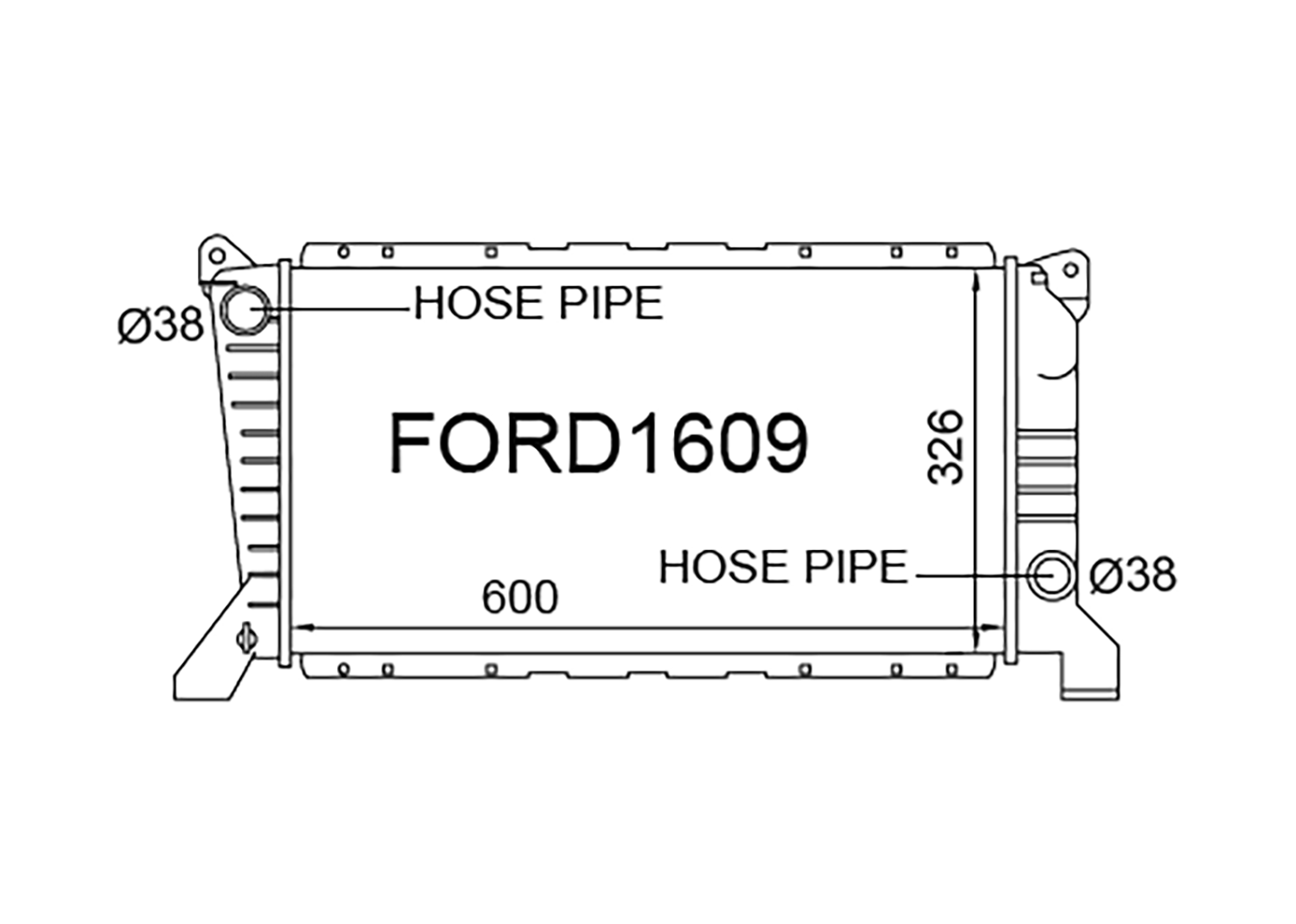 Fenix Cooling Radiator Ford Transit EY 2.5L Diesel 1994-2003 SR