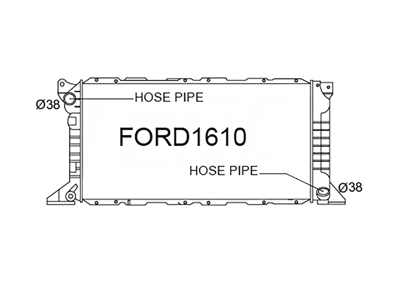 Fenix Cooling Radiator Ford Transit EY 2.5L Turbo Diesel 1994-2003 [Narrow] SR